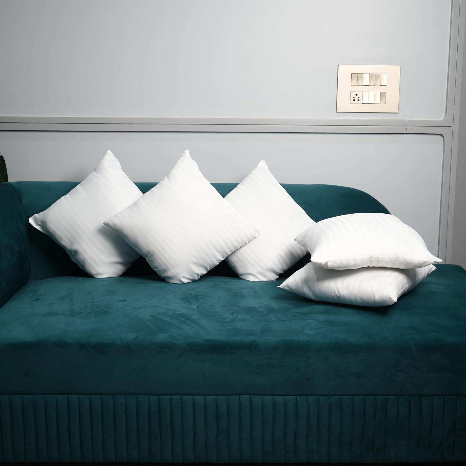 Image of Zenvio Microfibre Cushion Pack of 5 Solid Ultra Luxuary Soft