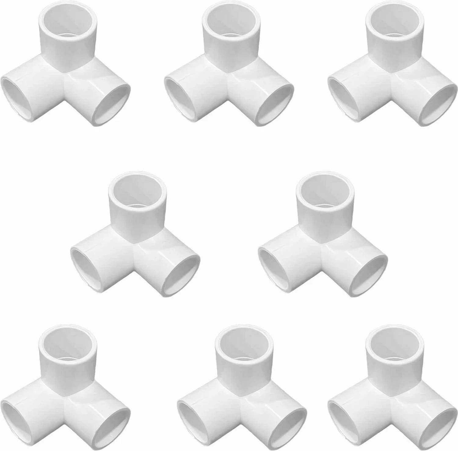 Aitchcy 20mm Three Way Elbow 8Pc Pack 3-Way 90 Degree Elbow Pipe Joint