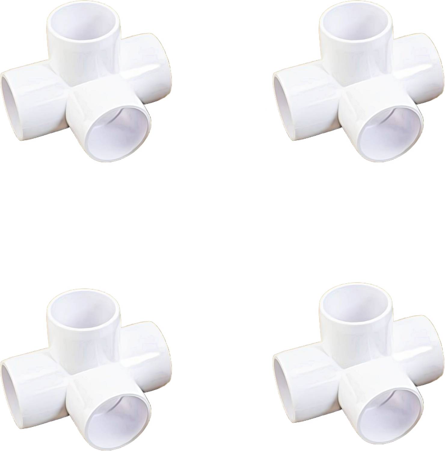 Aitchcy 20mm 4 Way Elbow Heavy Duty PVC Pipe Jointer Multi Purpose 4 Way PVC Connector 4-Way 90 Degree Elbow Pipe Joint