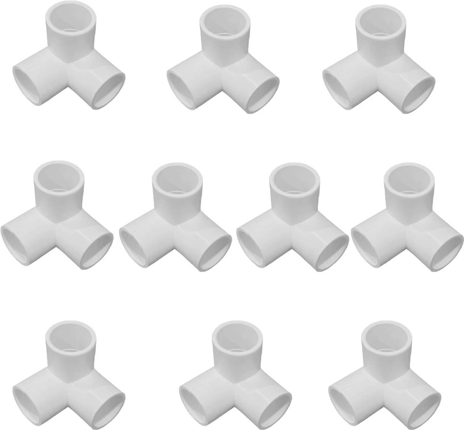 Aitchcy Three Way Elbow 10Pc Pack 3-Way 90 Degree Elbow Pipe Joint