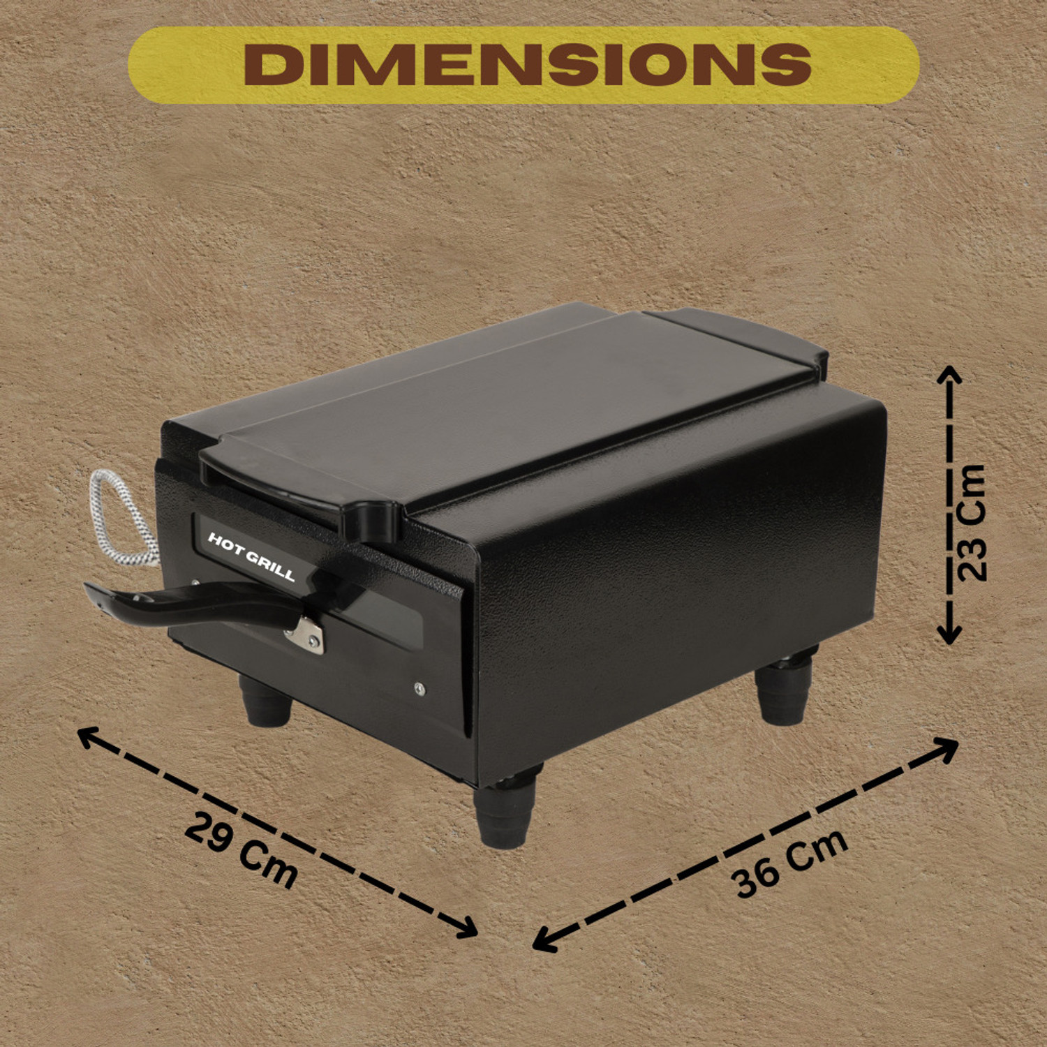 Image of Hot Grill 14-Inch Pizza Maker Grilling & Roasting Oven, 2000W Multi-Function Cooking Electric Tandoor