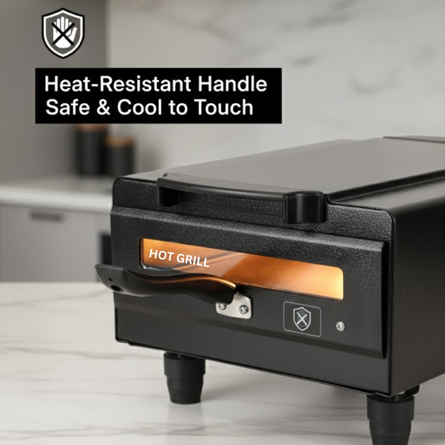 Image of Hot Grill Portable Electric Pizza Oven 10 Inch 1500W Small Home Baking Oven Pizza Maker