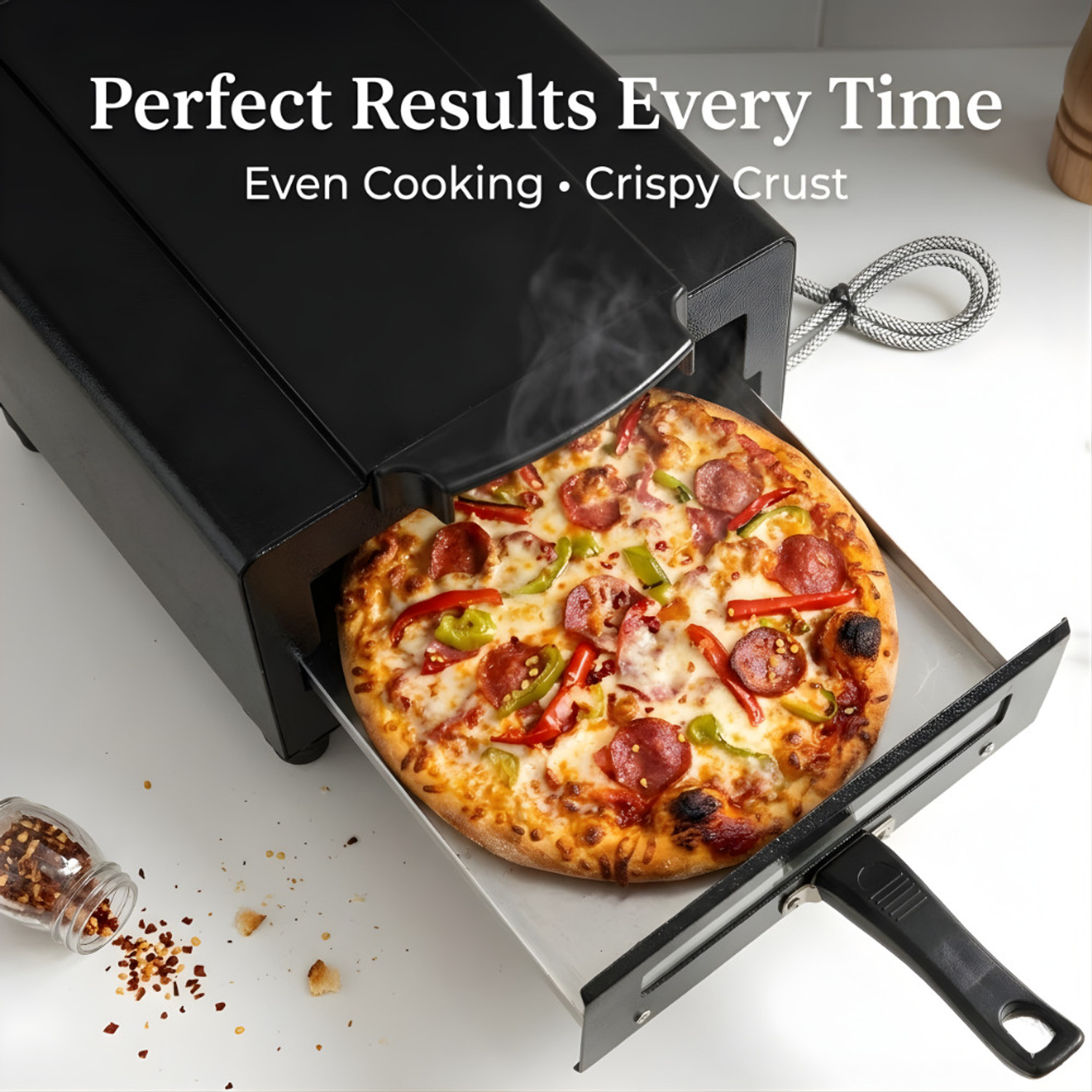 Image of Chefman Premium Home Chef 14-Inch Oven for Naan, Pizza, and Healthy Meals Electric Tandoor