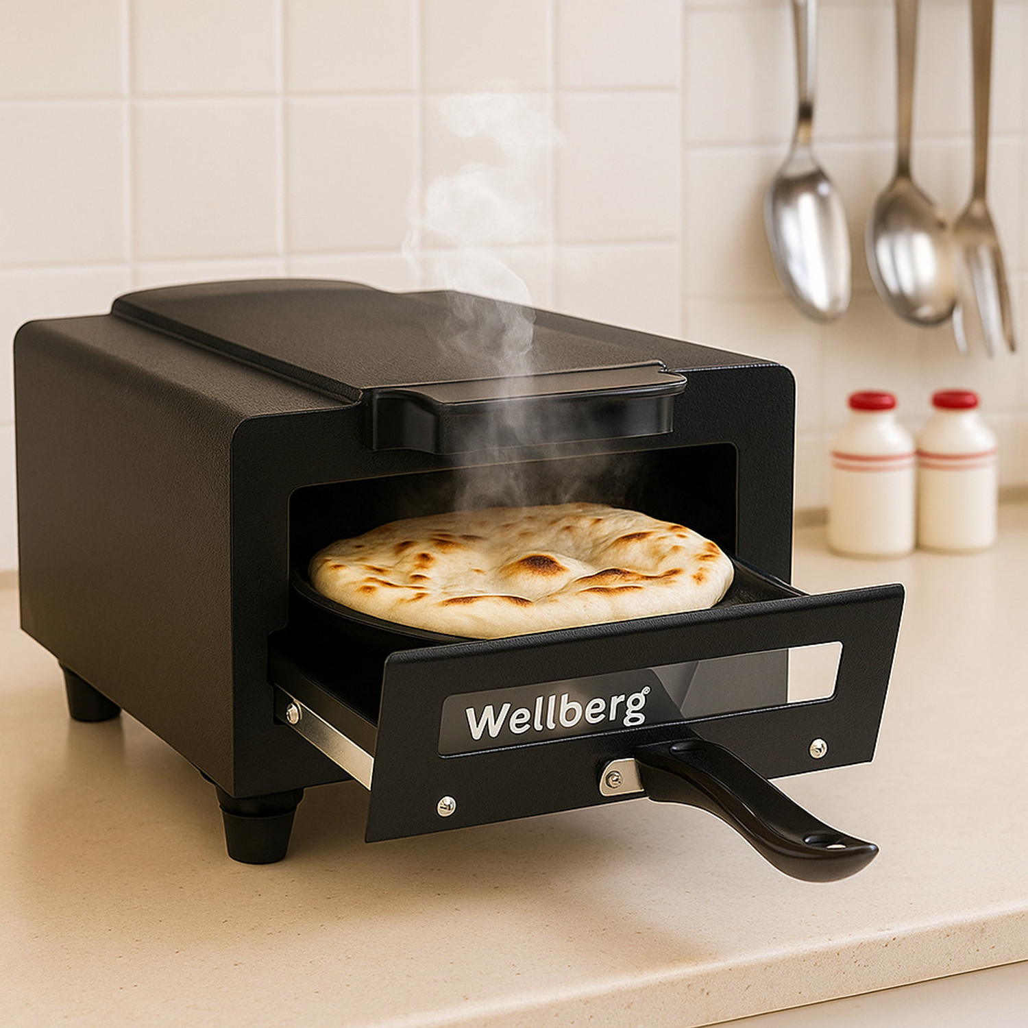 Image of WELLBERG Miniature 10-Inch Smart Looking Combo�Versatile Cooking Tool for Home & Kitchen Electric Tandoor
