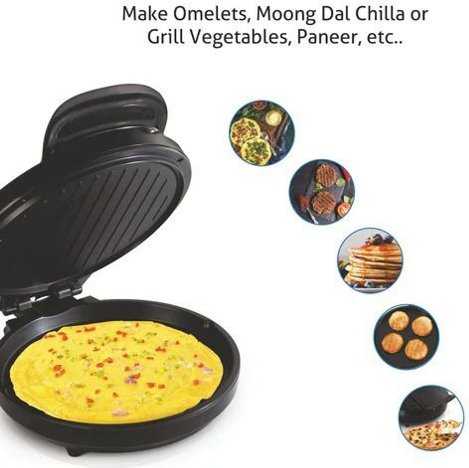 Image of Glen SA-3033PG Electric Pizza Maker 1200W Griller Pizza Maker
