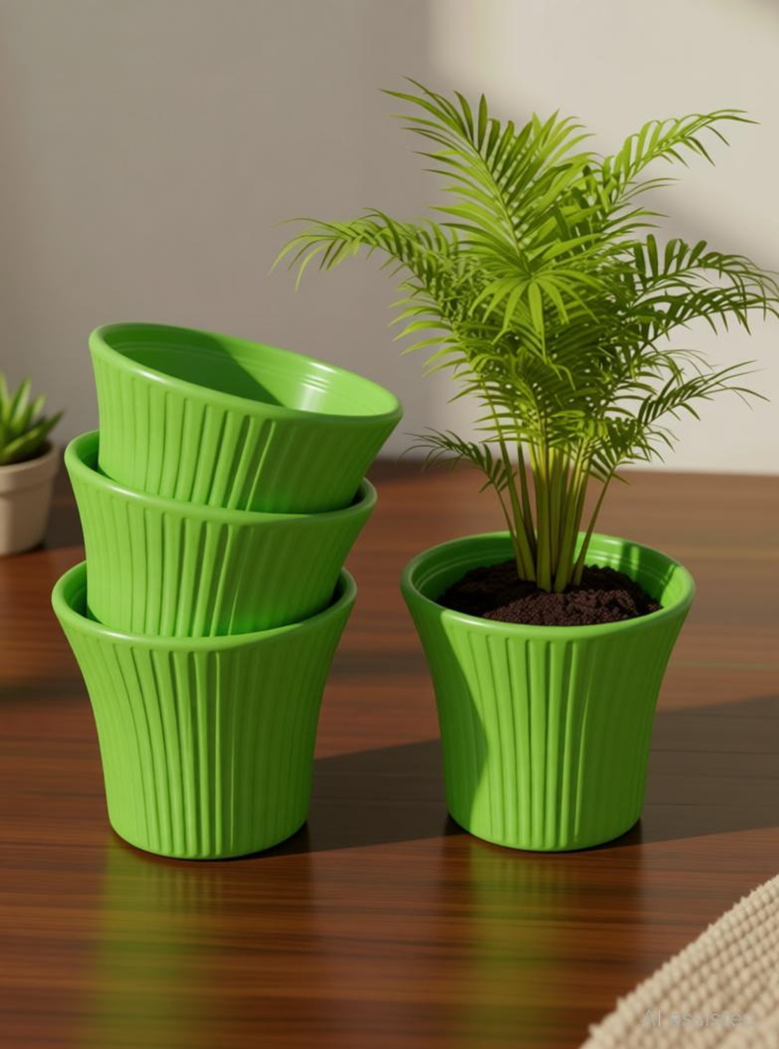 Image of Nursery Hub (Pack of 4) Premium flower pots plant pot gamle vase planters big size Plant Container Set