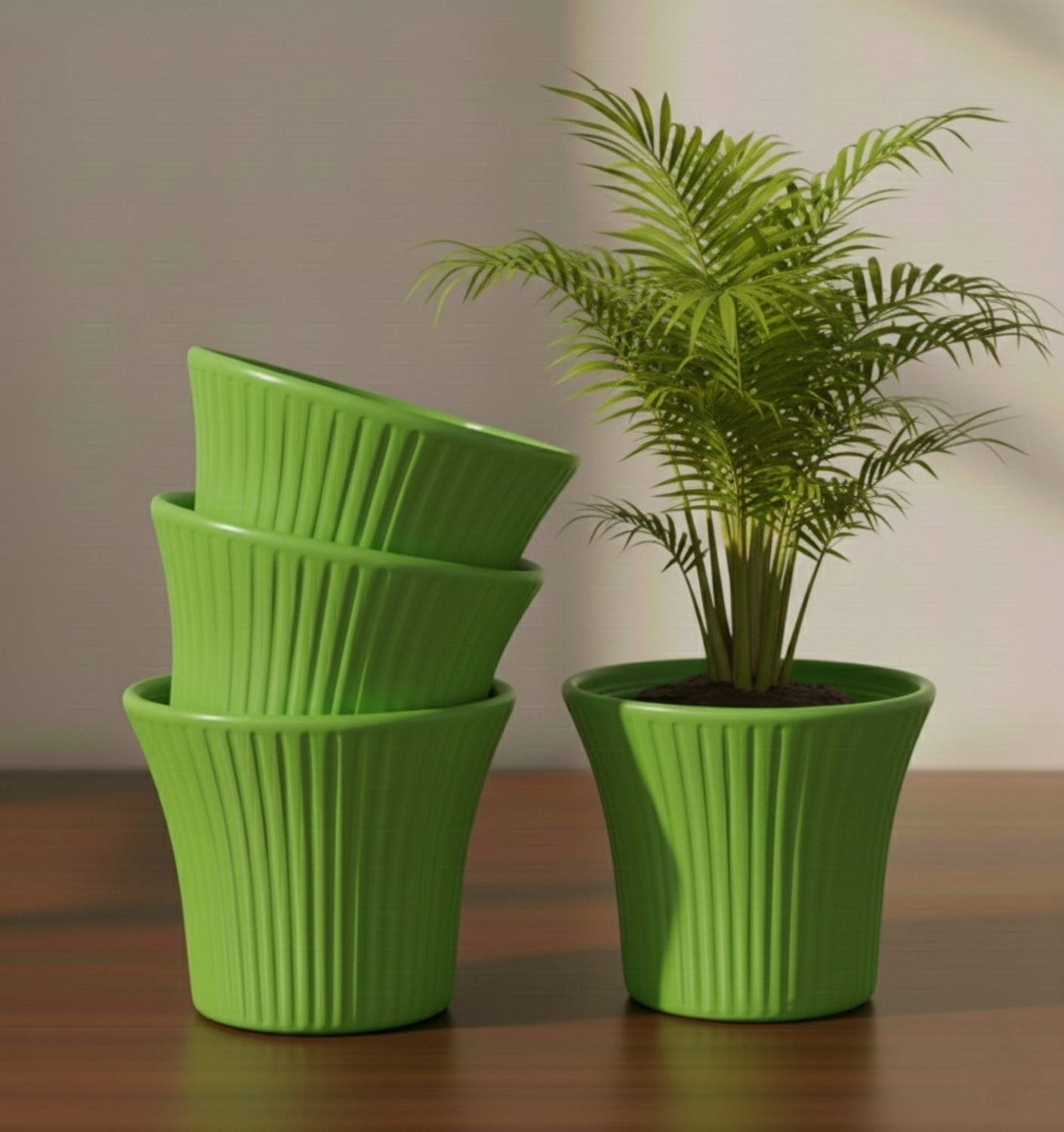 Image of Nursery Hub (Pack of 4) Premium flower pots plant pot gamle vase planters big size Plant Container Set