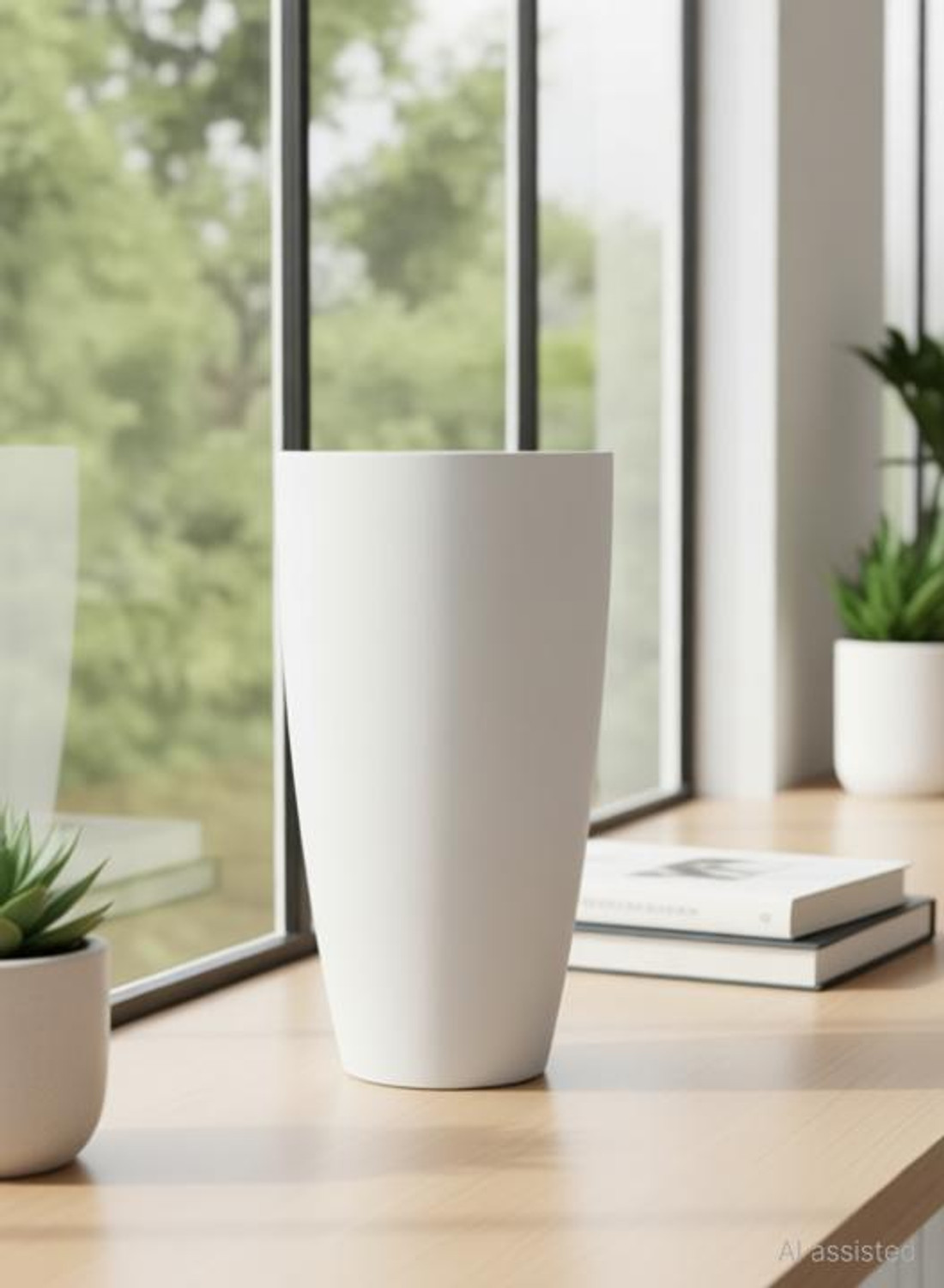 Image of PlantiQue Plastic Tower Pot 14 inch Flower Pots for Home, Office and Garden Balcony Plant Container Set