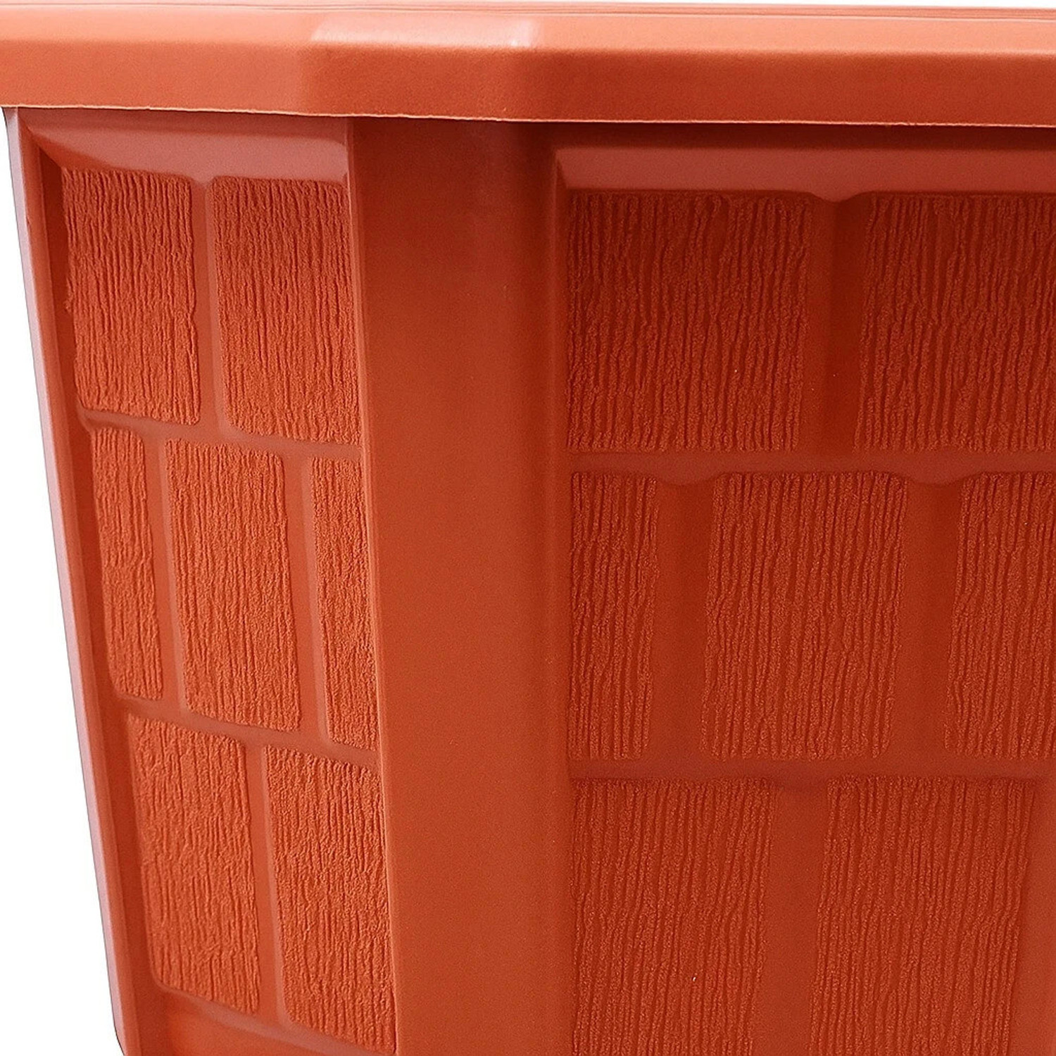 Image of Plastichouse Flower Pot 8 cm Height Hexagonal Garden Plastic Plant Container Brown(Pack of 6) Plant Container Set