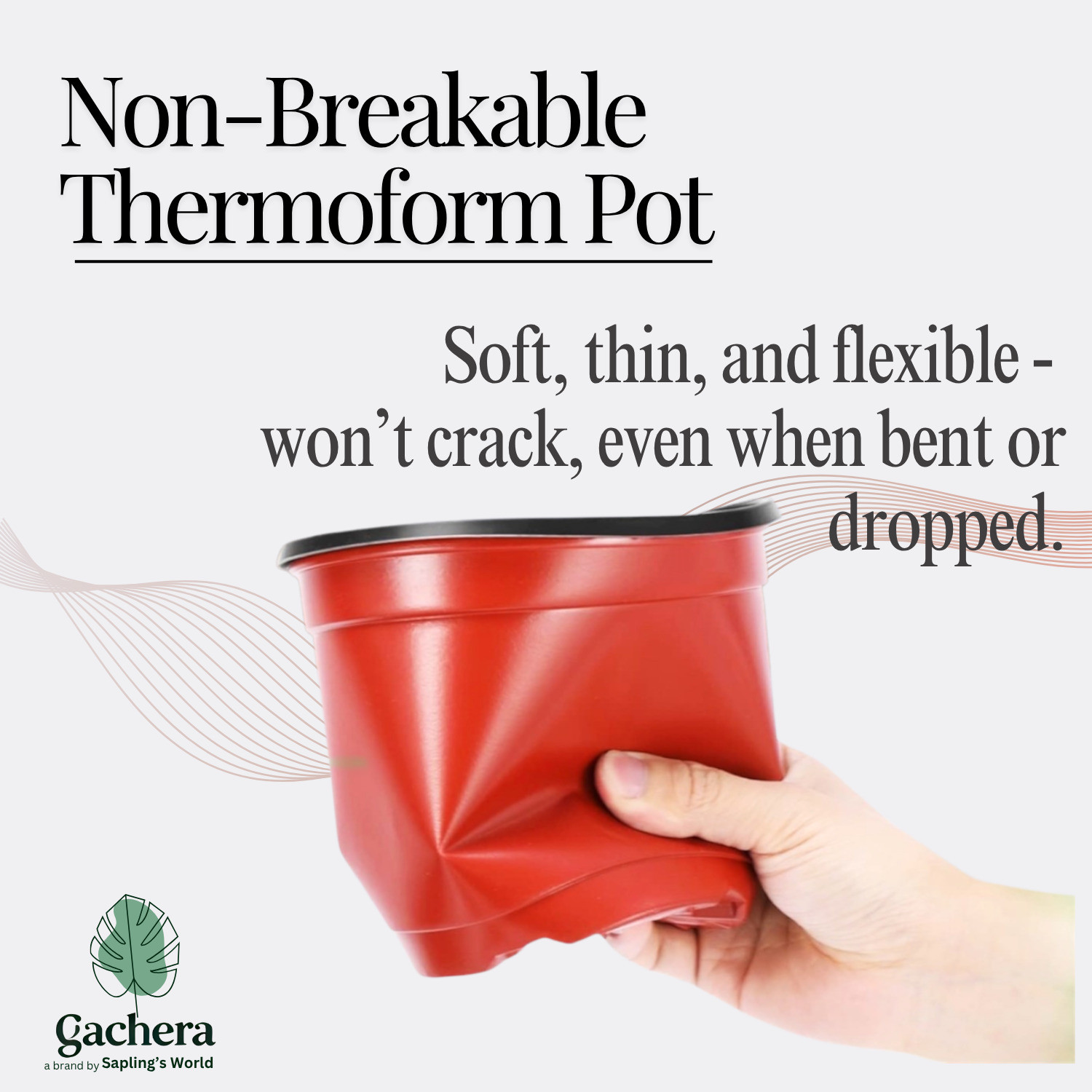 Image of SaplingsWorld Thermo Plastic Flower Pot | 5 inch size | Plant Container Set