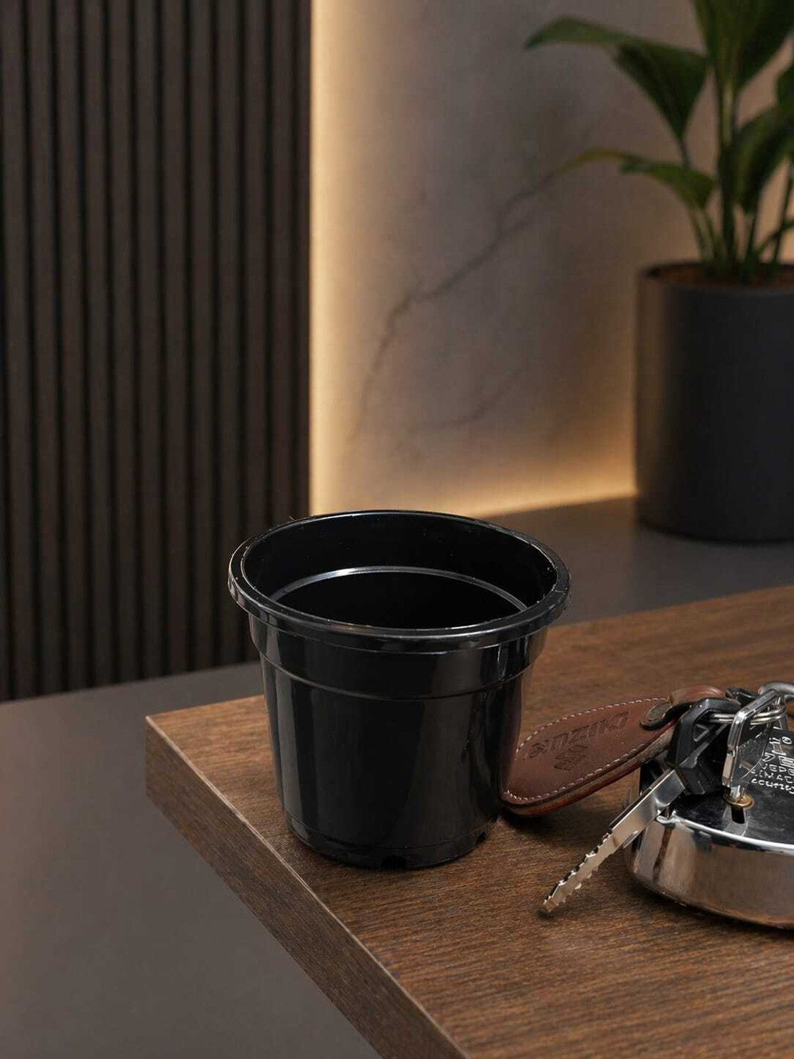 Image of Varshney Gardening 4 inch black plant pot pots for plants nursery pots Plant Container Set