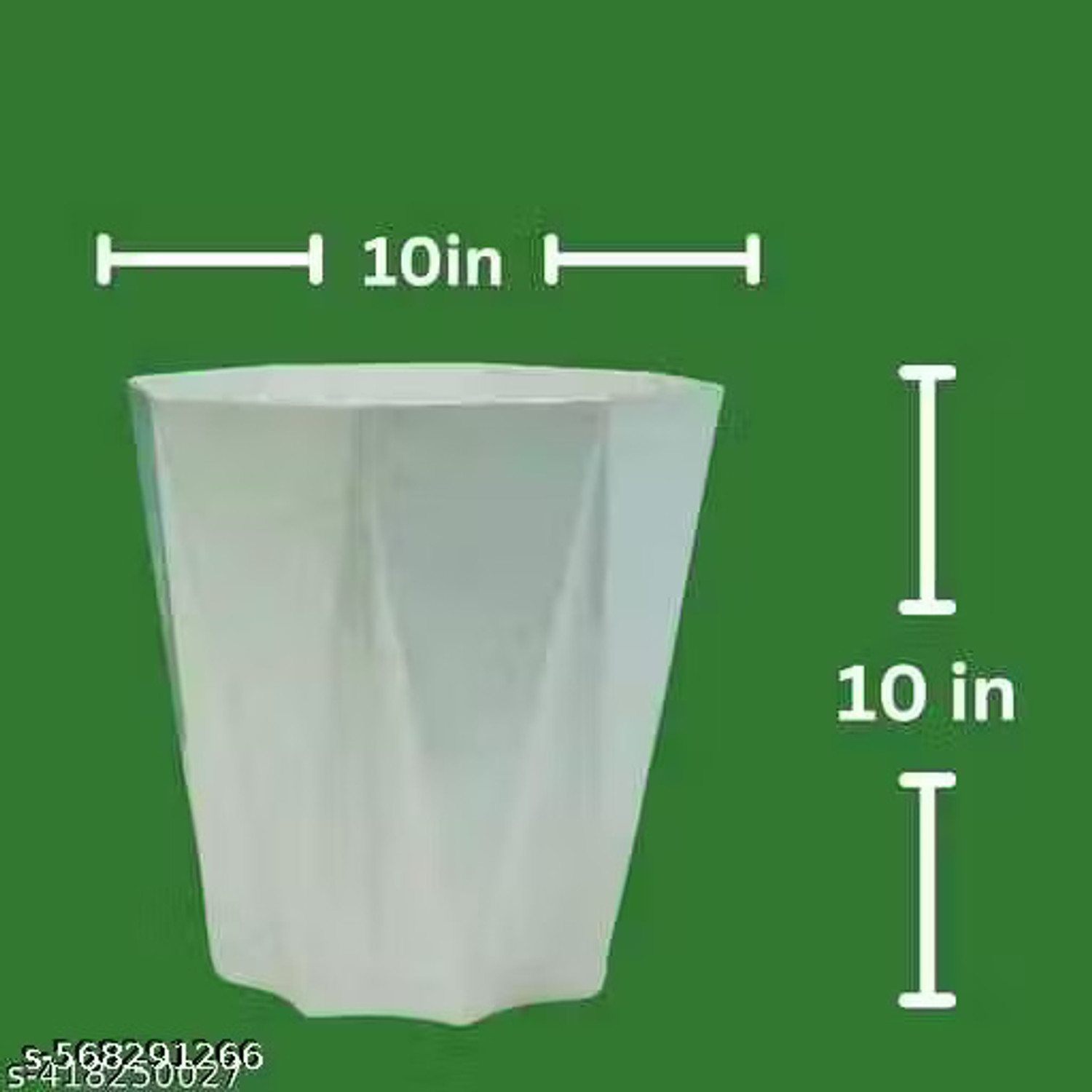 Image of Mrida and Maati Star Pot 10 Inch Cream Colour Pack | Set of 5 Premium Planters Plant Container Set