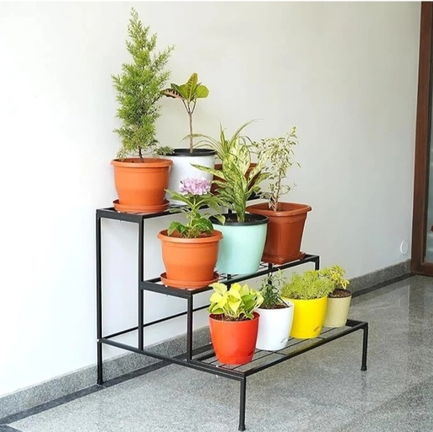 Image of LATIFICRAFTS Plant Stand for Indoor & Outdoor Plant Container Set