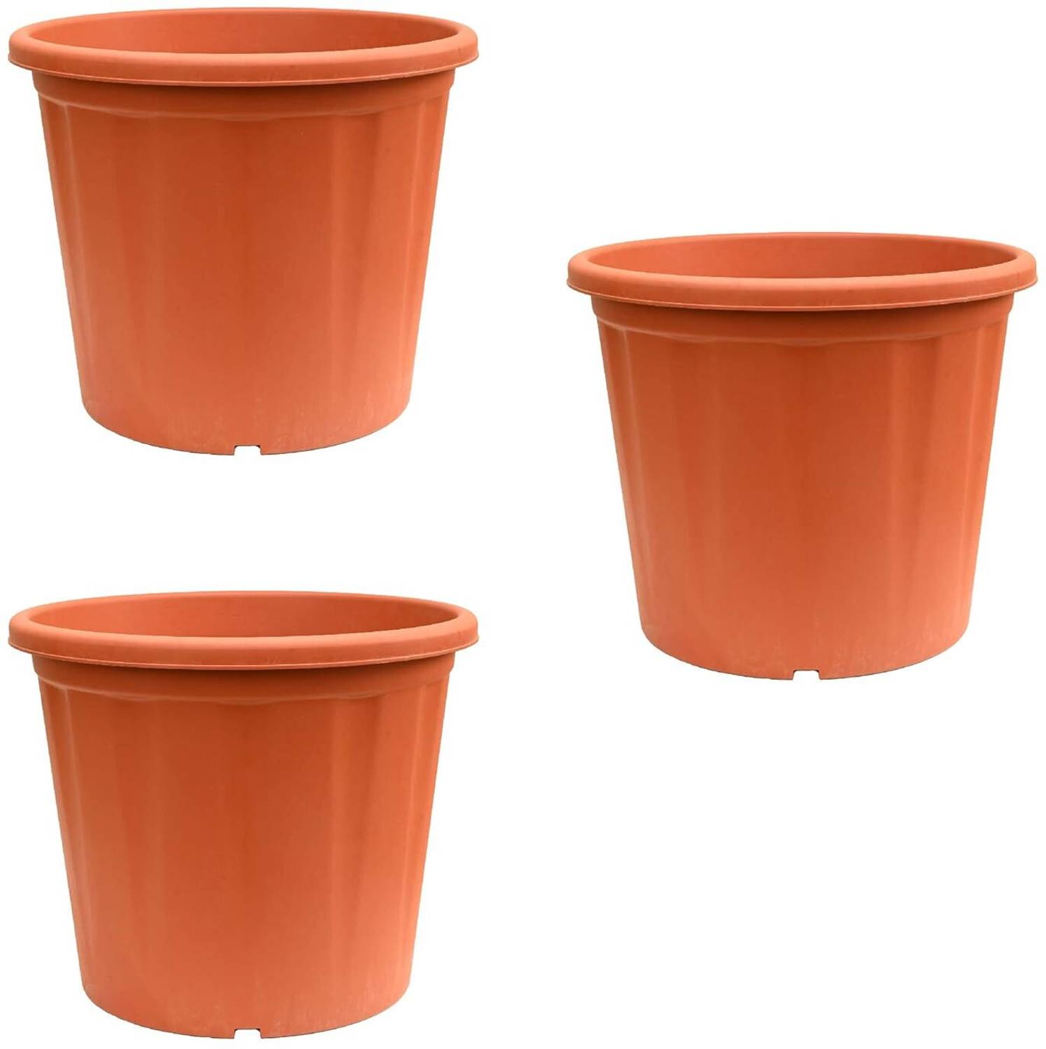 blooming furnancy Nursery Pots 6.5" Inch Brown, Flower Pot, Plastic Nursery Seedlings Pot Plant Container Set