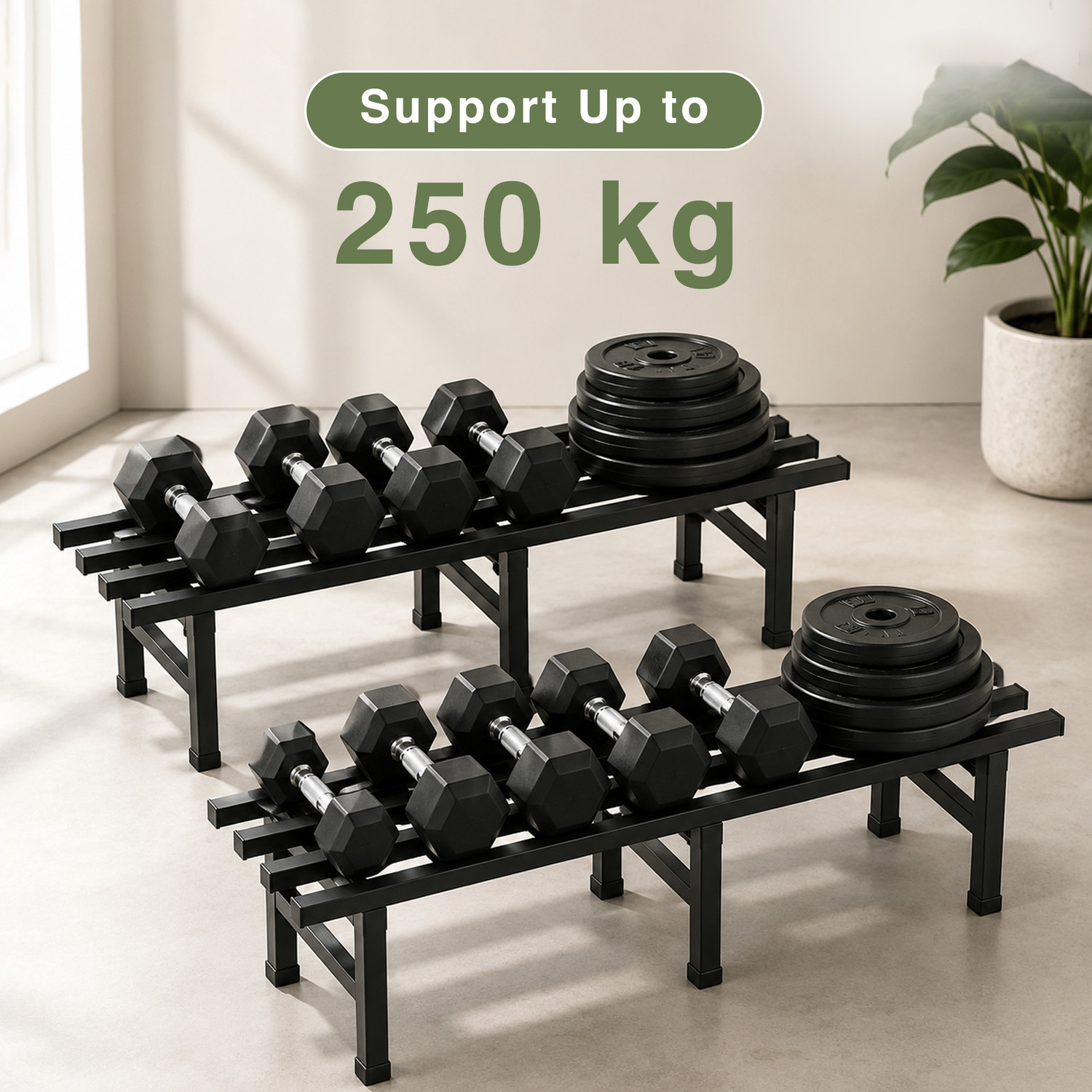 Image of GADDA CO Heavy Duty Plant Stand | Premium Quality | Set of 2 Plant Container Set
