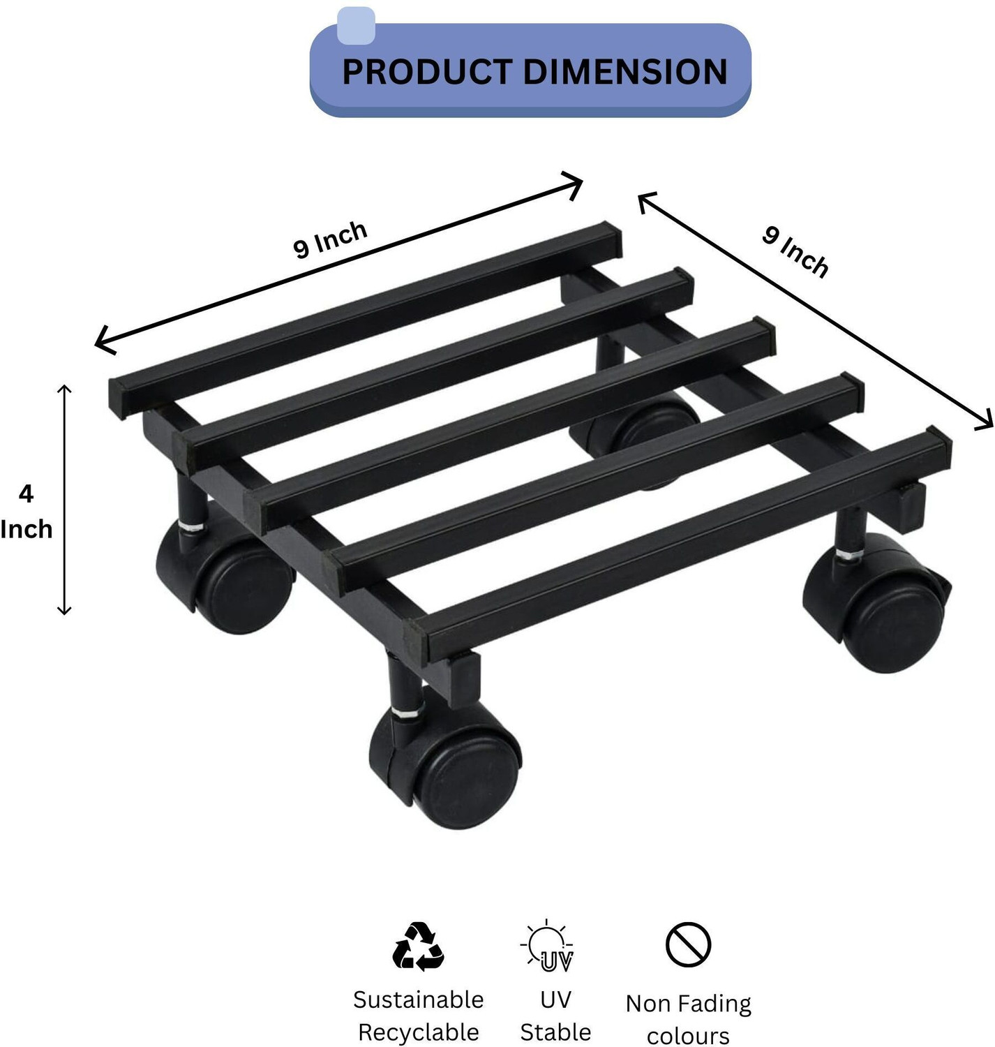 Image of Alaxi Plant Stand with Wheels for Plant Pots(Indoor and Outdoor) Plant Container Set