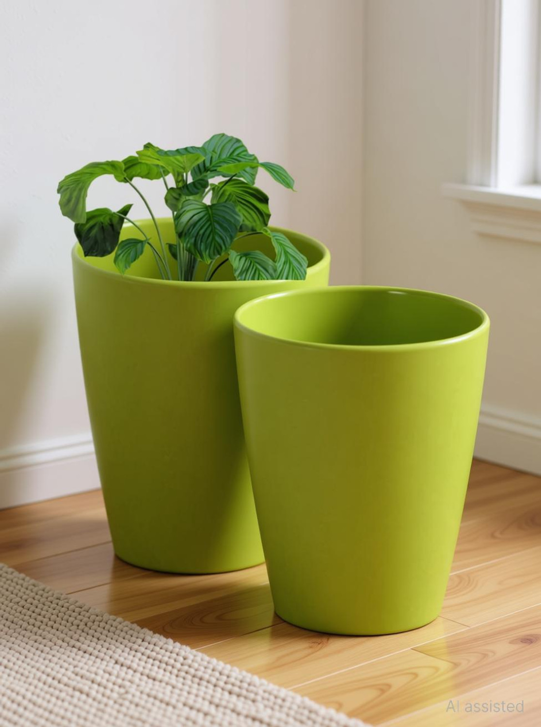 Image of fantabo green tower 2 pis 13 inch Plant Container Set