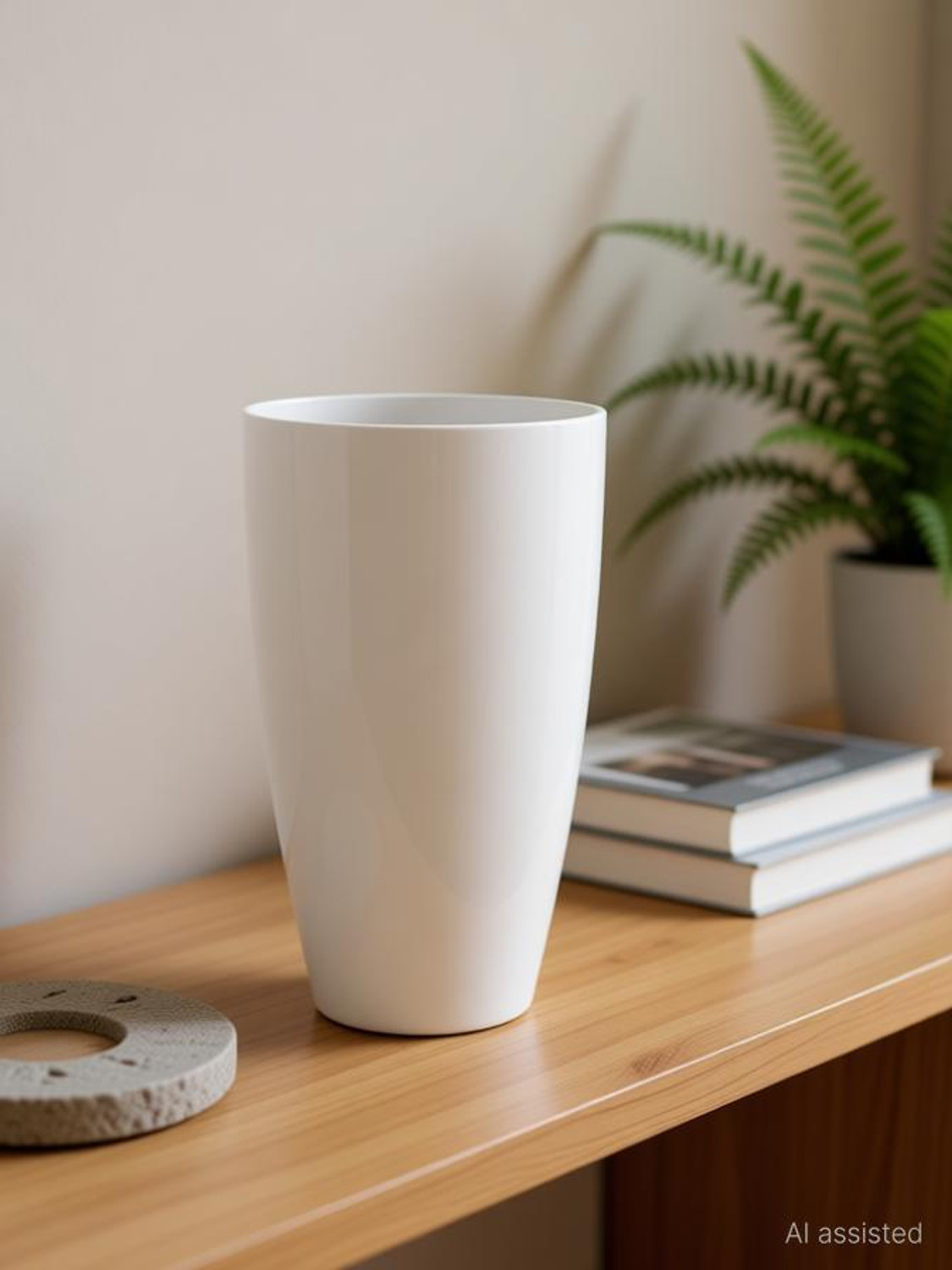 Image of Gamla Factory HOUSEWARE CLASSICAL Plastic Tower Pot 8.5 inch White Color Flower Pot Plant Pots Plant Container Set