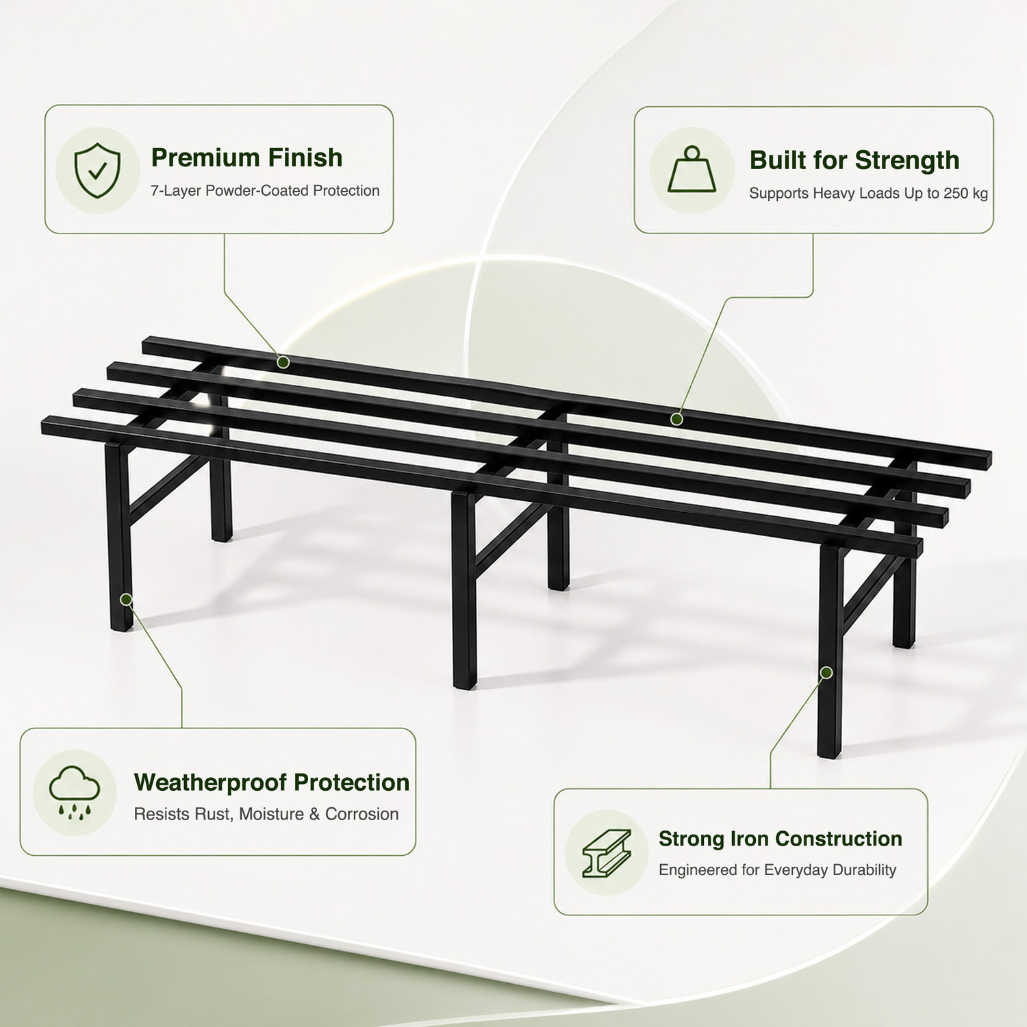 Image of GADDA CO Heavy Duty Plant Stand | Premium Quality | Set of 2 Plant Container Set
