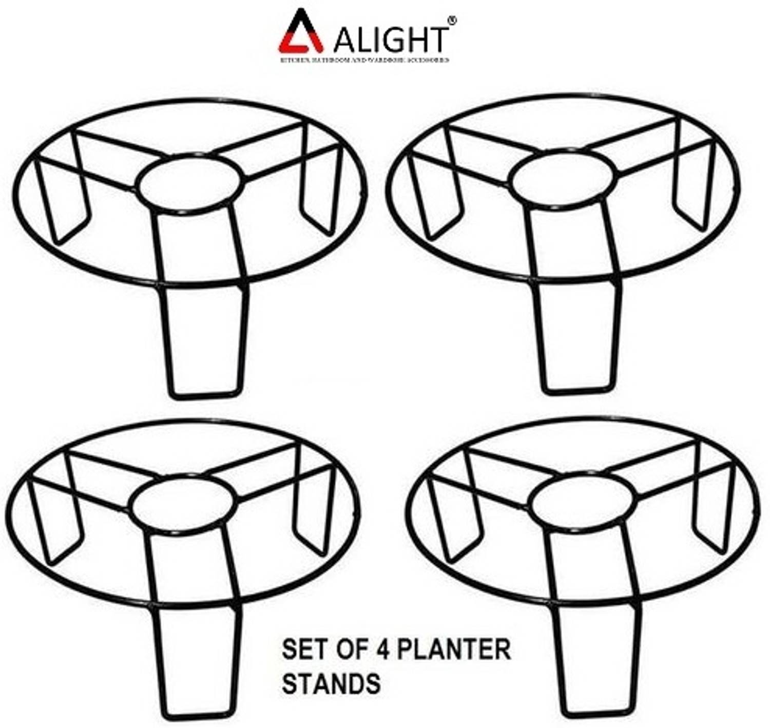 Alight Round planter stand gamla pot holder for indoor outdoor balcony garden Plant Container Set