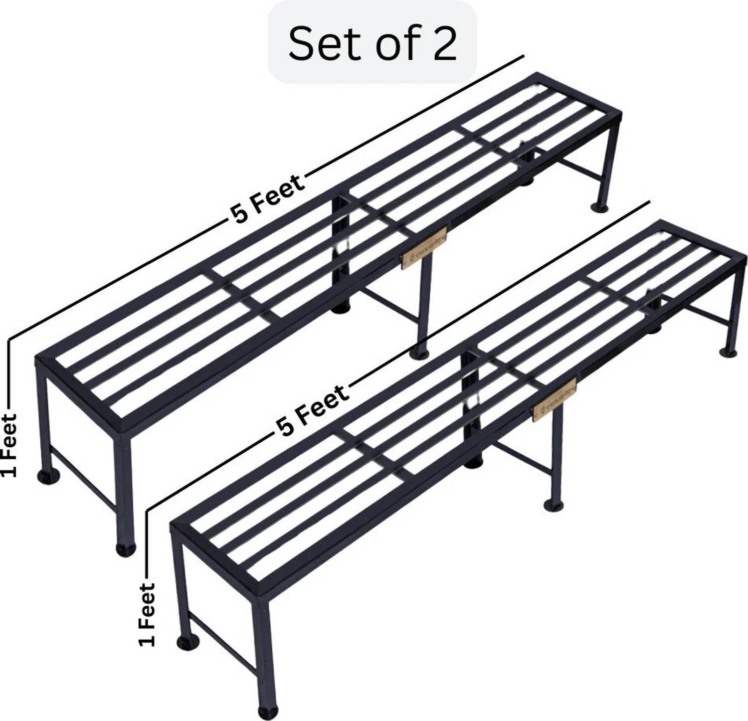 Vrukshveda 5 Ft length_1 Ft Height Bench Stands Set of 2 Plant