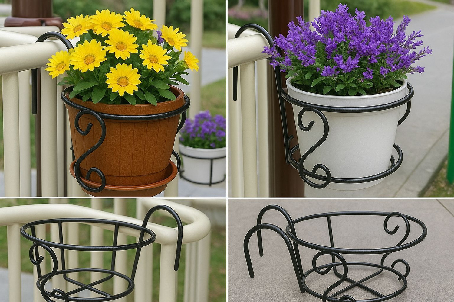 Image of NEW GULSHAN HANDICRAFTS Hanging plant stand for living room, plant stand for balcony Plant Container Set