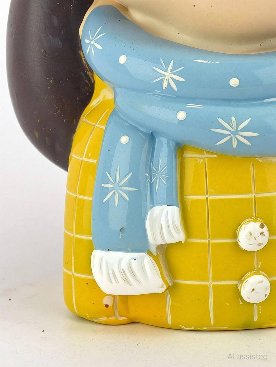 ARTSENSE Dreaming Girl Design Winter Wear Design Resin Pots Unique & Trendy Design Return Gifts Succulent Pots polyresin Pot Home Decor Imported Without Plant Plant Container Set