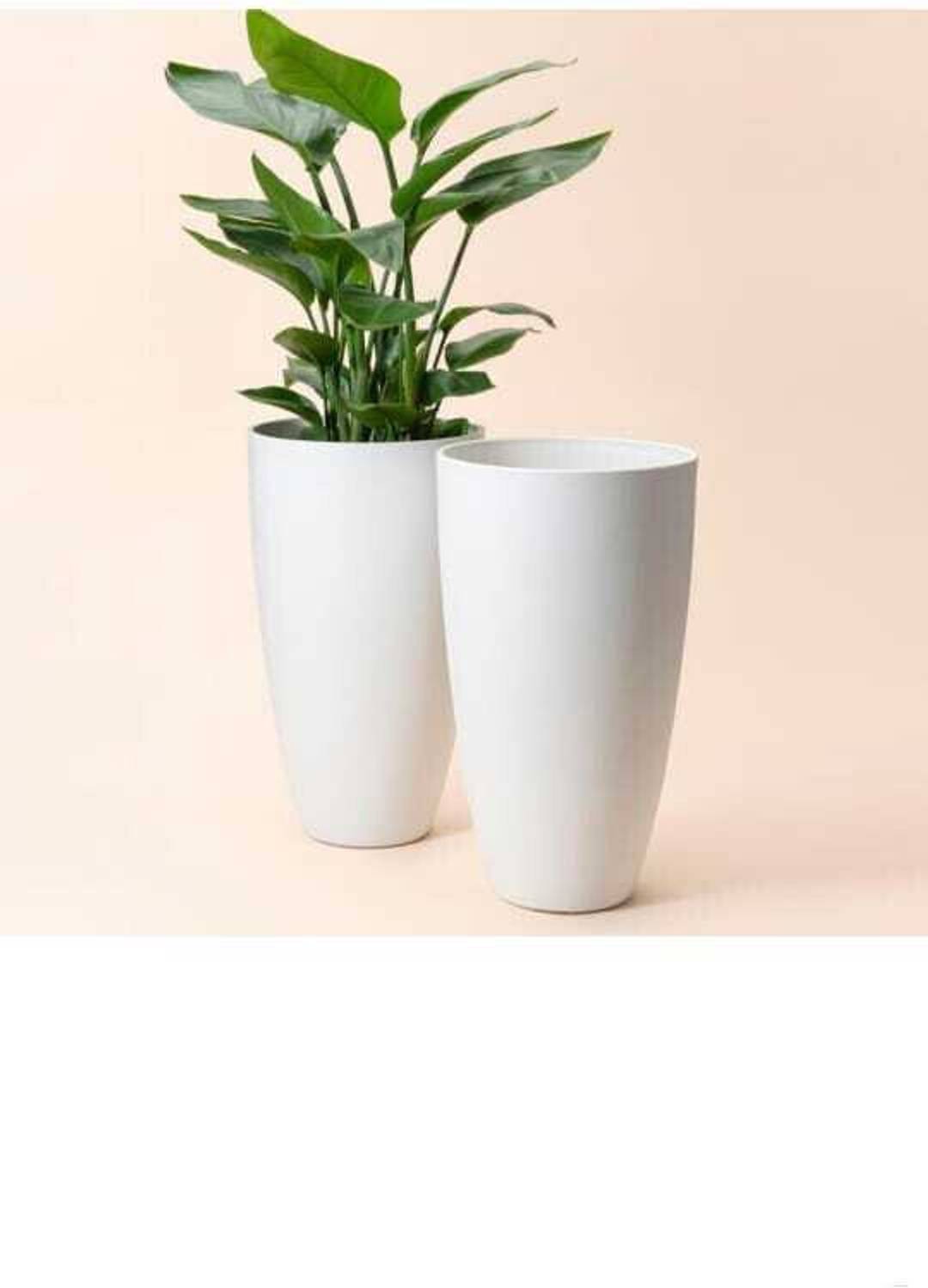 Atharvaplants Plastic Tower Pot Plant -8.5 -Inch Flower Pots for Home Office Garden Balcony Plant Container Set