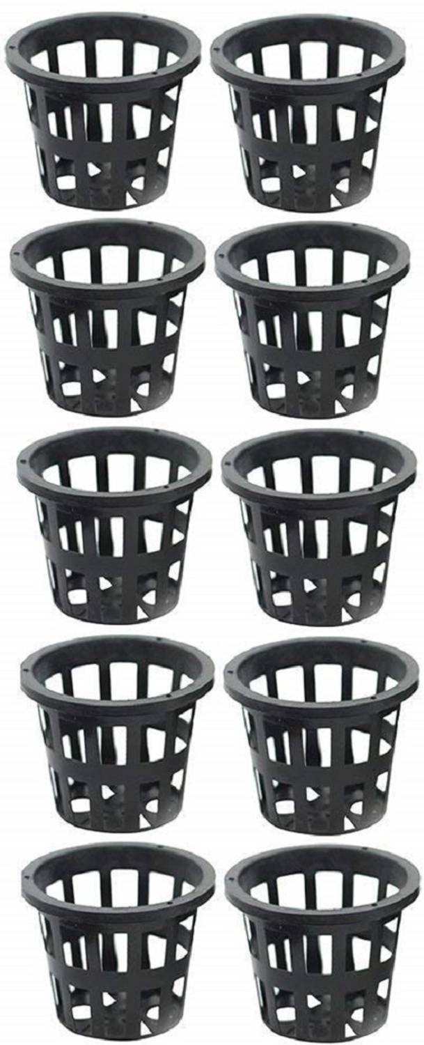 Agritech Emart Orchid Plastic Hydroponic Plant Pots 3.5inch - Set Of 10 Plant Container Set