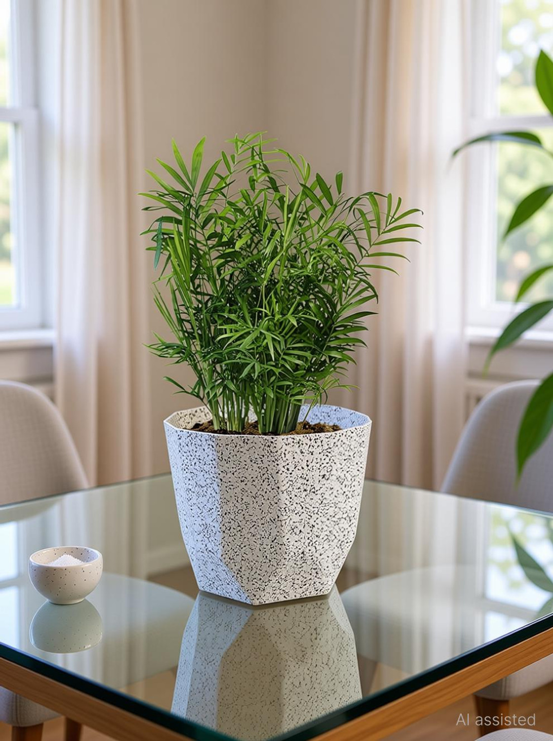 Yuccabe Italia SHERA Hexa 12 Inch Flower Pot Set | Planter for Indoor & Outdoor Home Décor Plant Container Set