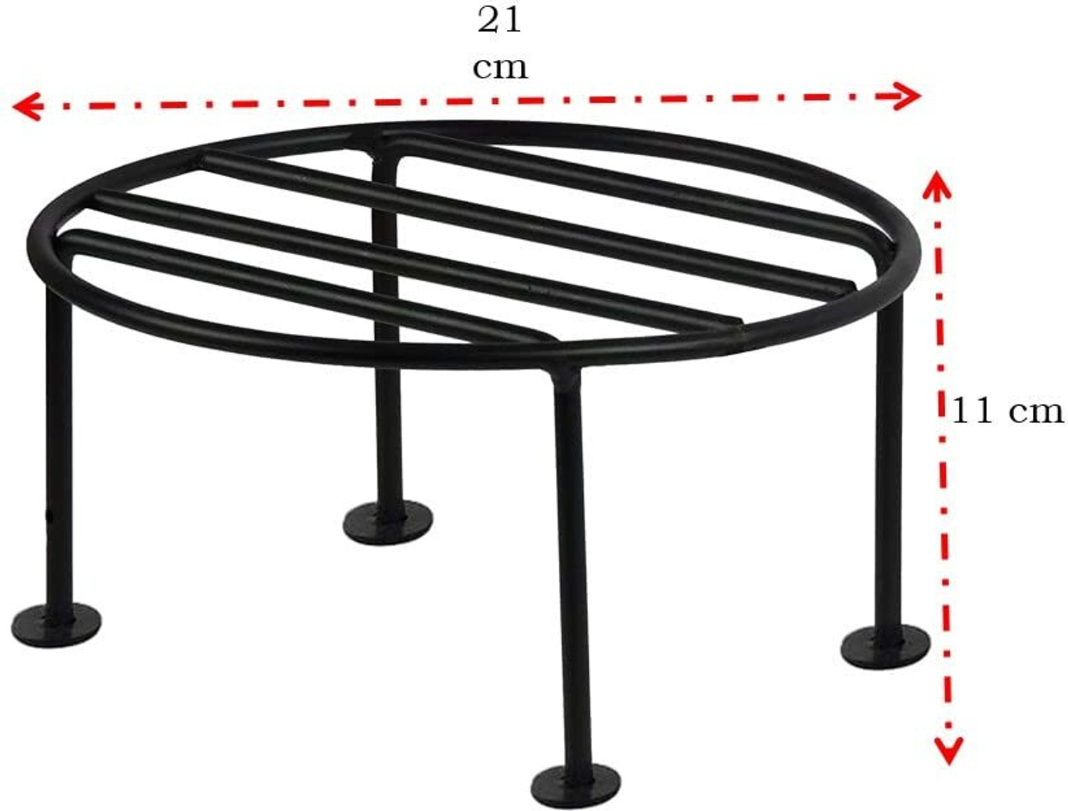 Image of ikram Flower Pot /Plant Stand for Home Garden Black Plant Container Set