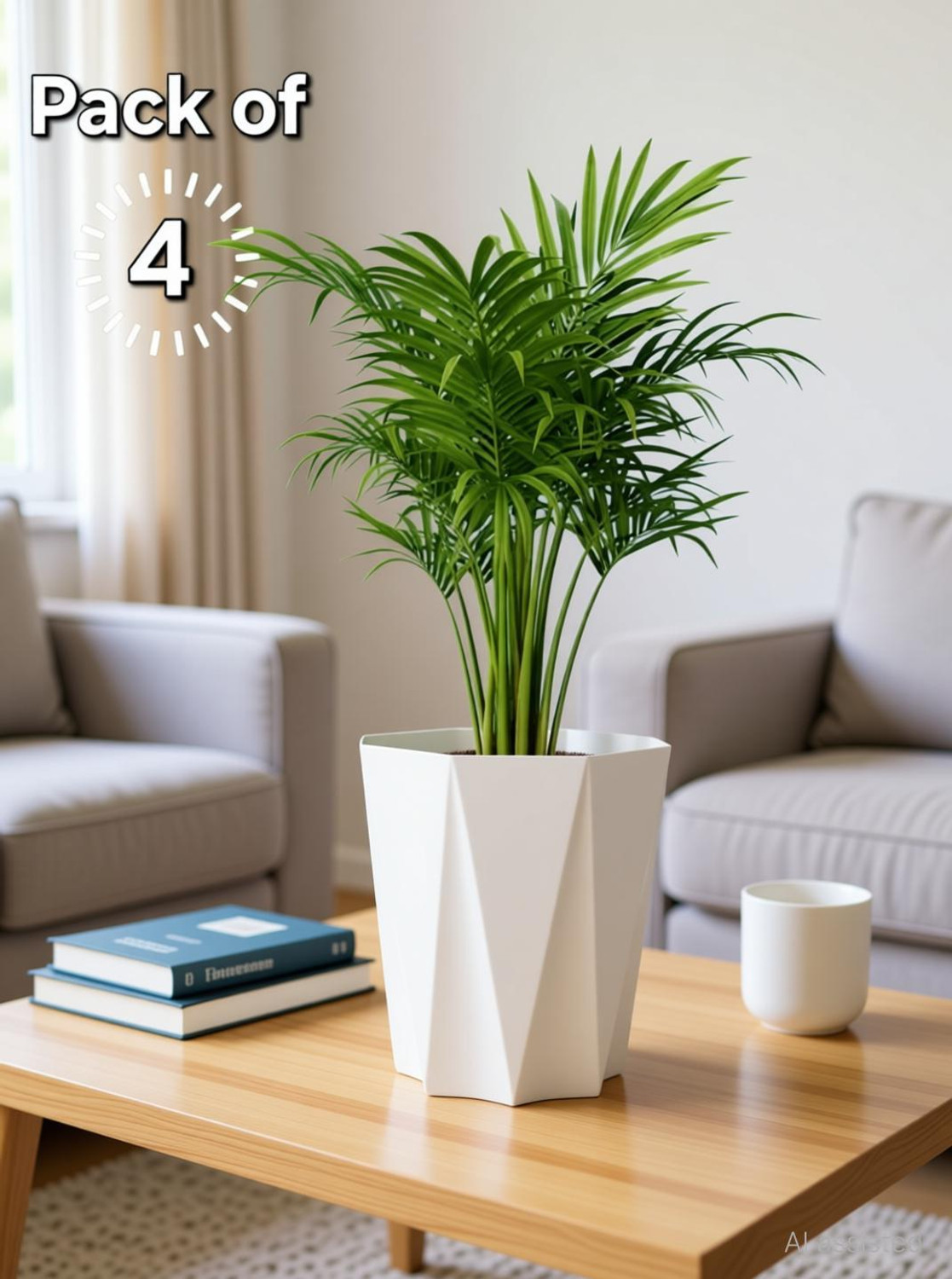 Image of UBBISKART 10 Inch daina Flower Pots for Home & Decoration Planters, Terrace, Garden Plant Container Set