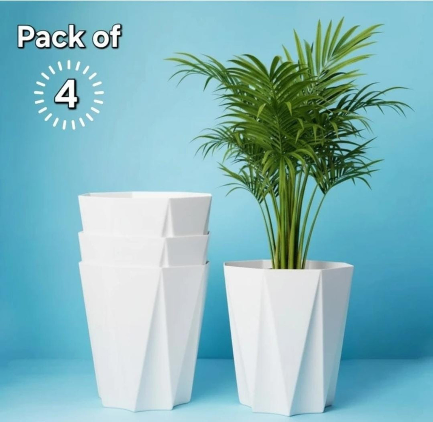 Image of UBBISKART 10 Inch daina Flower Pots for Home & Decoration Planters, Terrace, Garden Plant Container Set