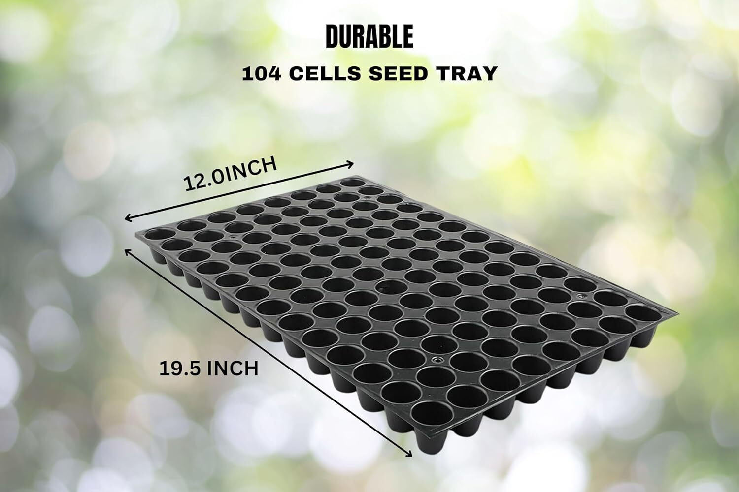 Image of HALSEY 104 holes Cavities Tray,Nursery Trays for Plants,Germination Trays for Seedling Plant Container Set