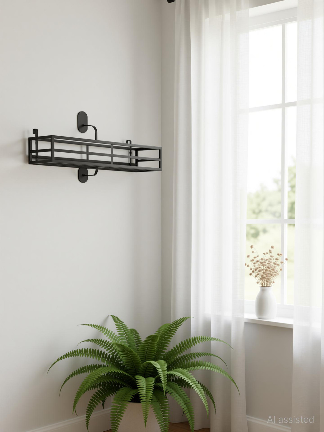 Image of Homely Get Crafty Balcony Hanging Plant Stand Metal Pot Holder for Home Garden Decor Plant Container Set