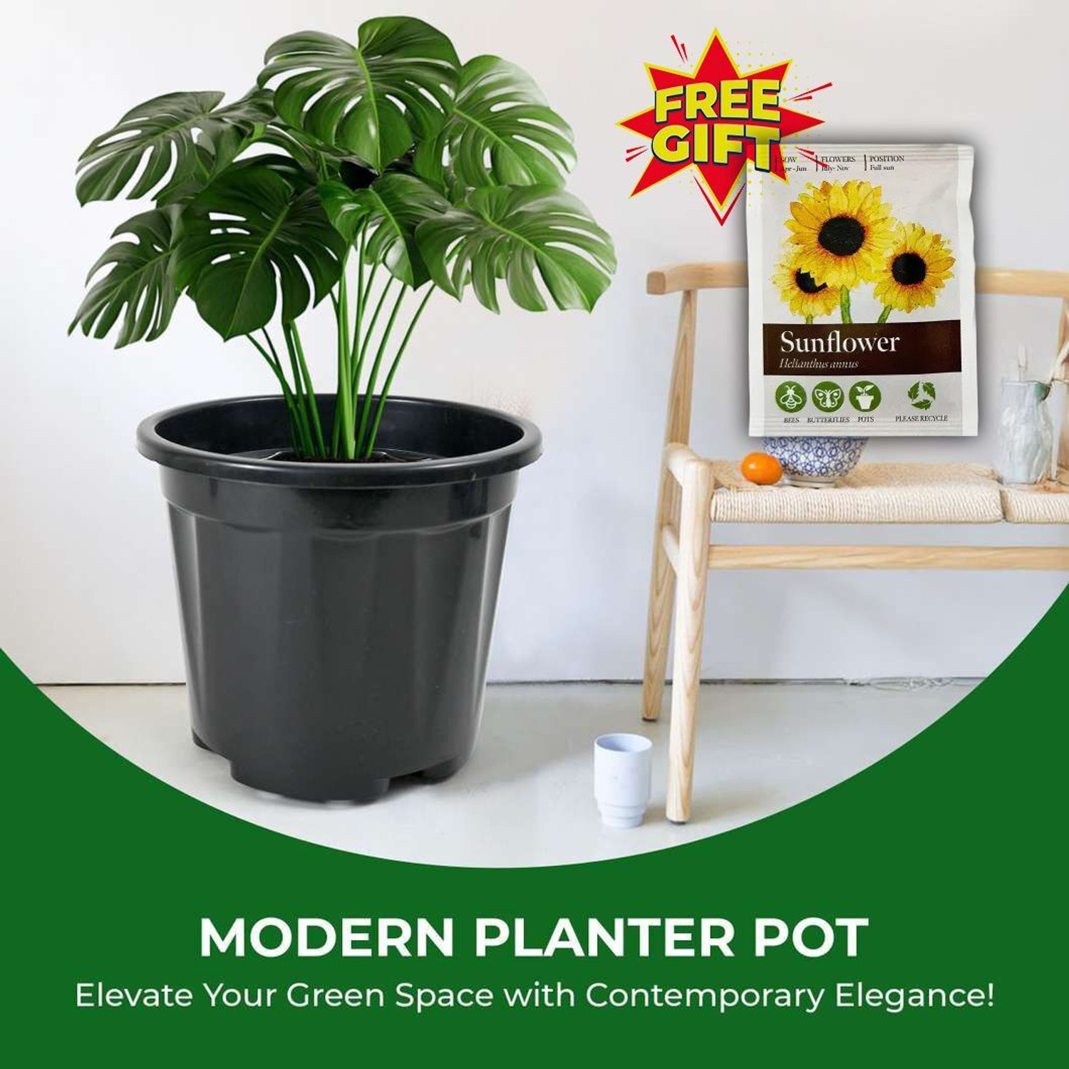 Image of YK PLASTICS 8 inch dia-np-black /6pcs, Nursery seedling pot for gardening Plant Container Set
