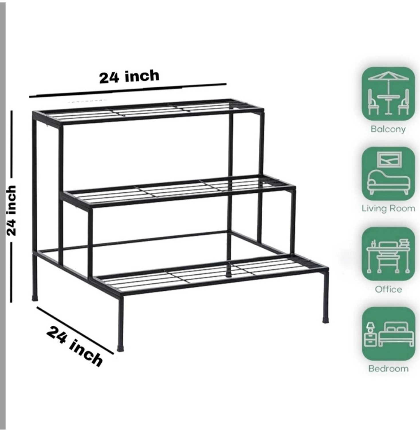 Image of ABC 3-Tier stand Multi-Tier plant pot stand balcony plant stand Plant Container Set