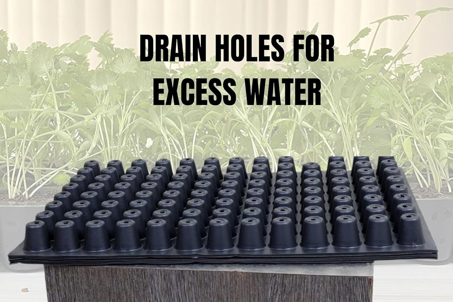 Image of HALSEY 104 holes Cavities Tray,Nursery Trays for Plants,Germination Trays for Seedling Plant Container Set