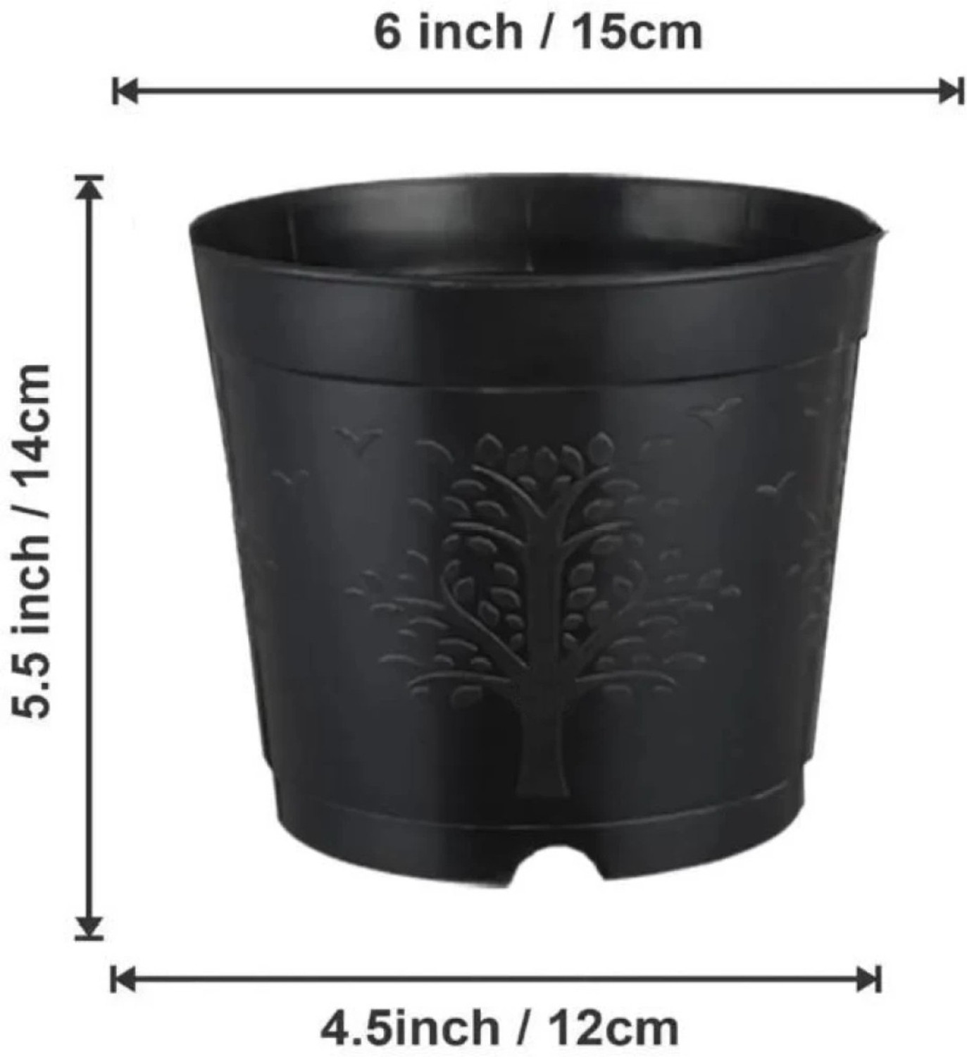 Image of SNSHOPEE (Pack of 15) Premium Pot Plant Pots Planters Plastic Pots Flower Pots Plant Container Set