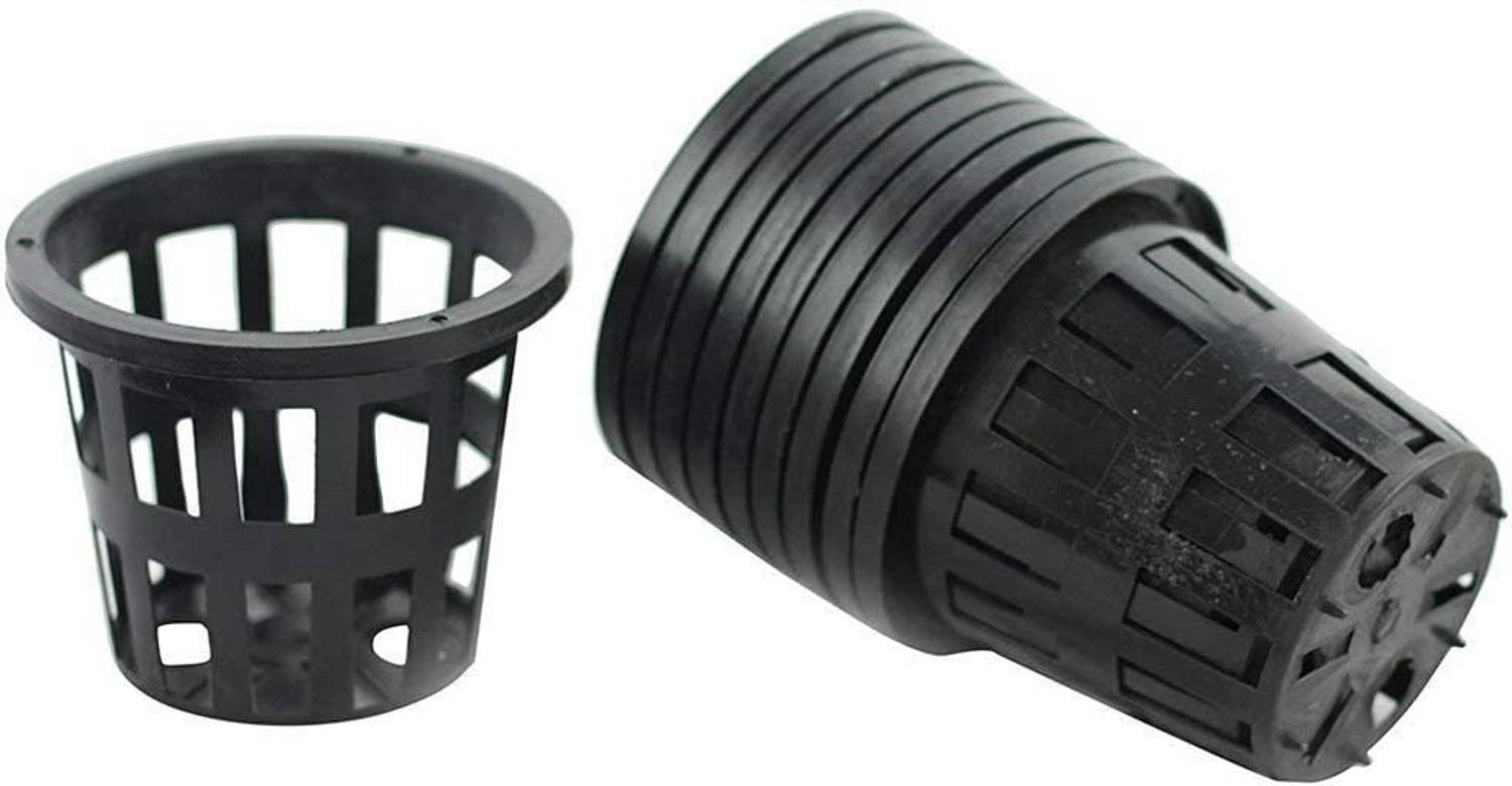 Agritech Emart Orchid Plastic Hydroponic Plant Pots Set of Black (3.5inch, 15nos) Plant Container Set