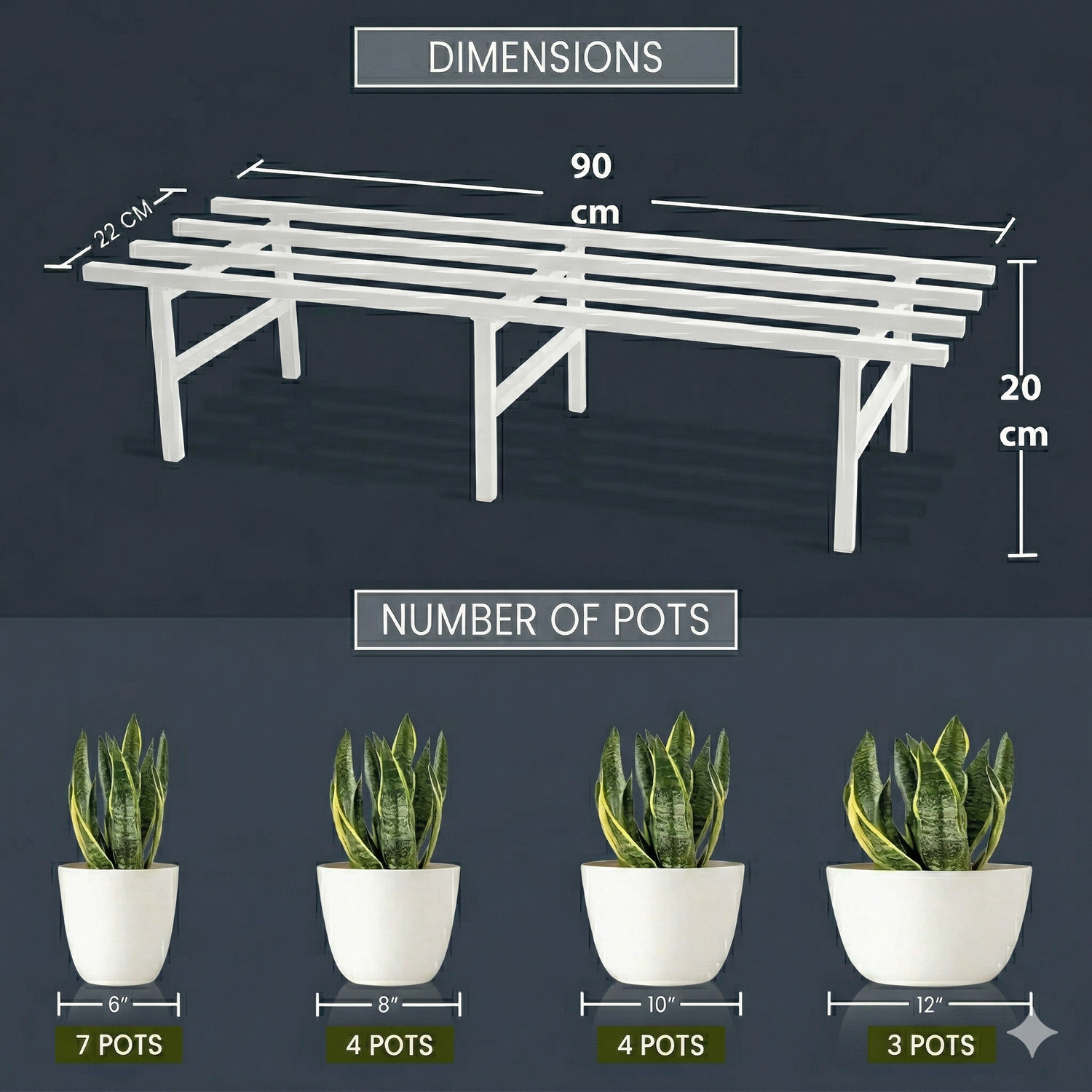 Image of Iron Lands Solid Hulk 35 inch Pot Plant Outdoor Balcony Home Decor Stand Plant Container Set
