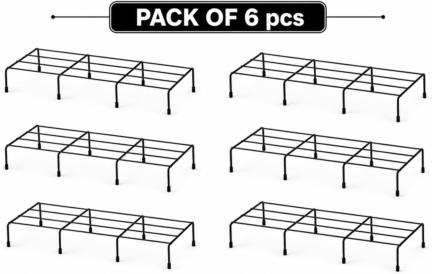 Image of JNCRAFTS SET OF 6 PLANTER STAND Plant Container Set
