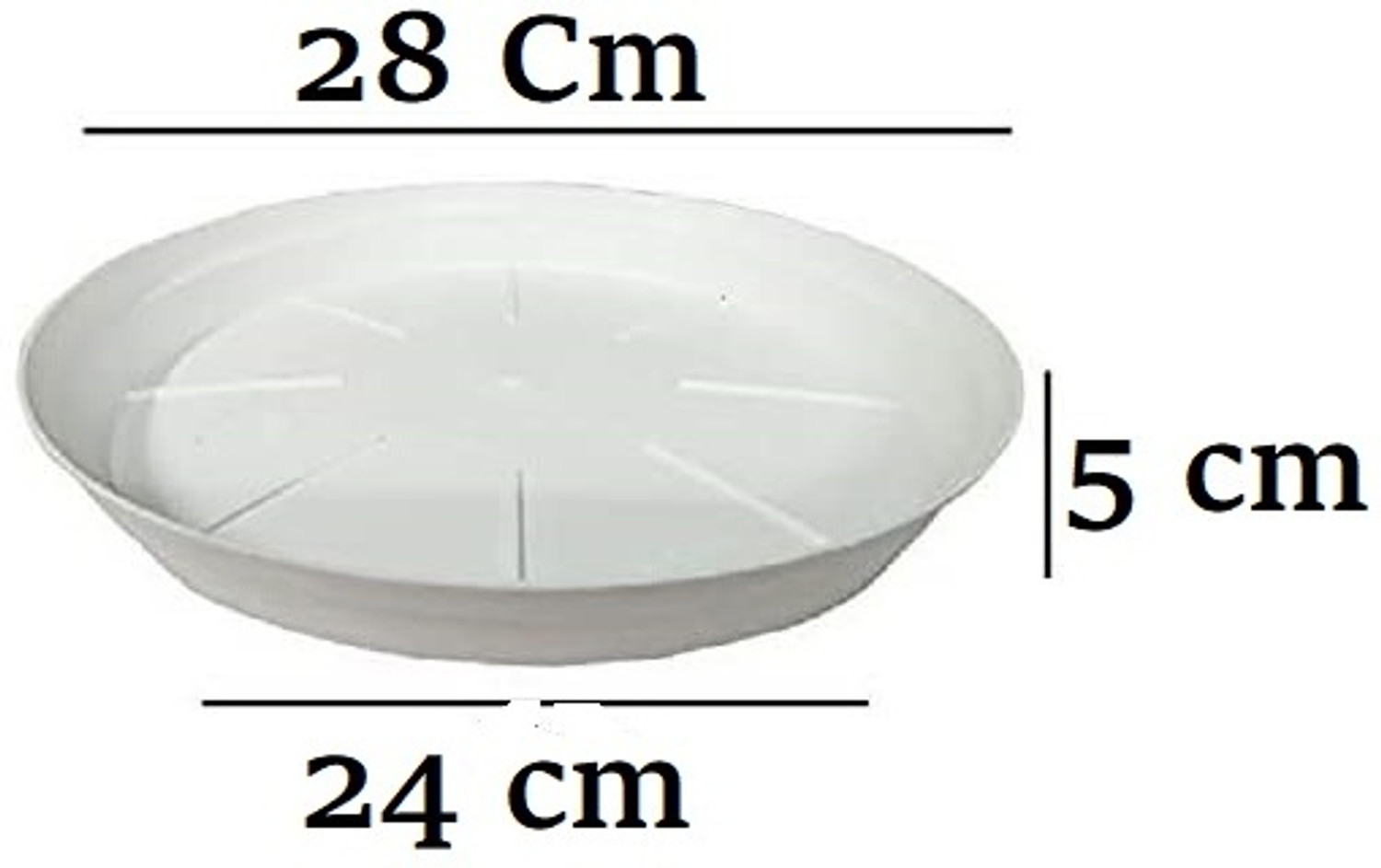 Image of Varshney Gardening Flower Pot 10 Inch White Color Plate for Plant Pot (tray /saucer) Pack of 10 Plant Container Set