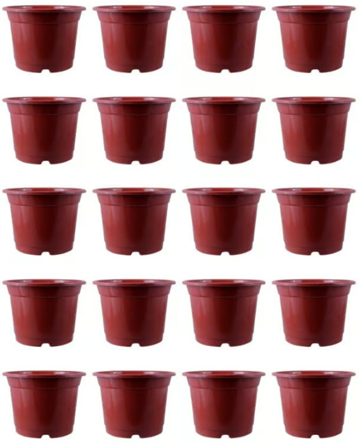 Image of Dervino Nursery Pots Pack of 20 Brown 8 inch Garden / terrace beauty to grow small plants Plant Container Set