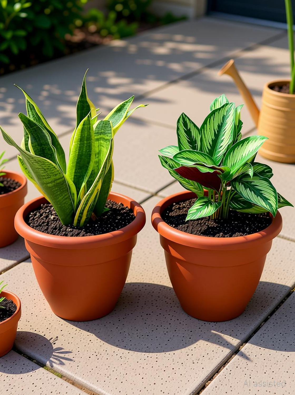 Image of IMAGINEA 18 Inch Plastic Planters Big Size Outdoor Gardening Plant Container for Garden Plant Container Set