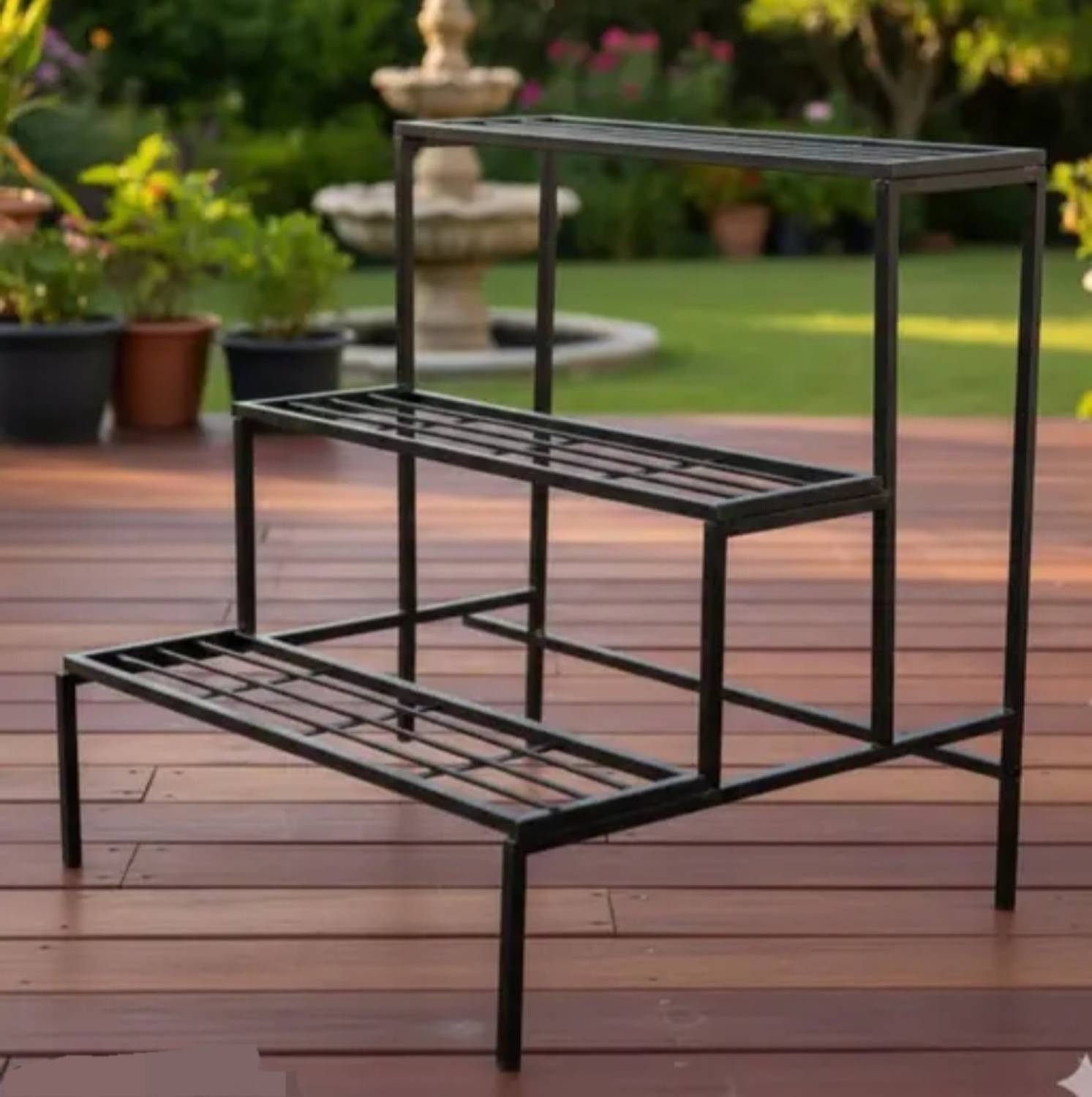 Arman plant 3-Tier Metal Plant Stand for Indoor & Outdoor Garden Display Plant Container Set