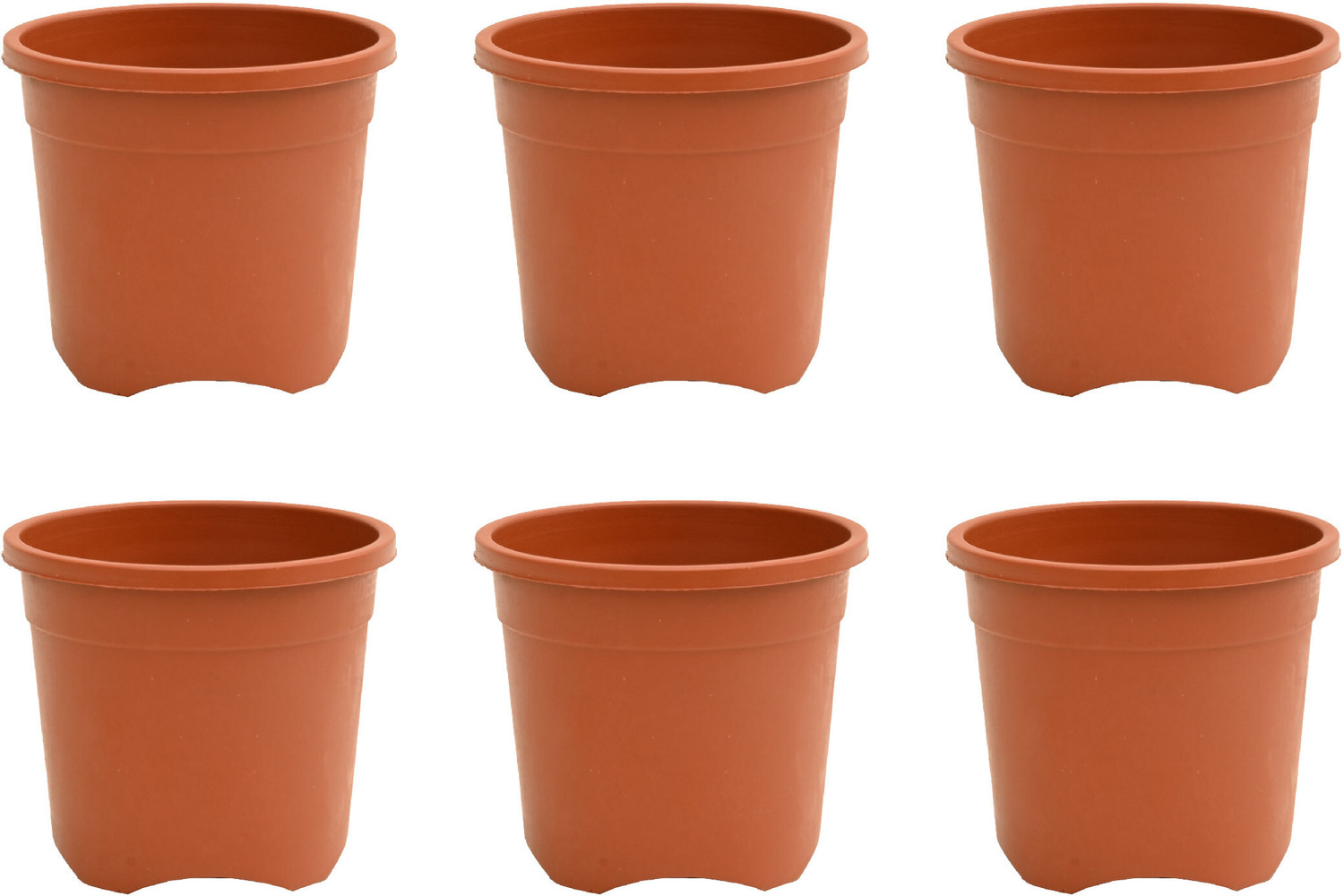 Image of UGAOO UV Treated Gardening Pots for Indoor & Outdoor Plants (8 inch Set of 6) Plant Container Set