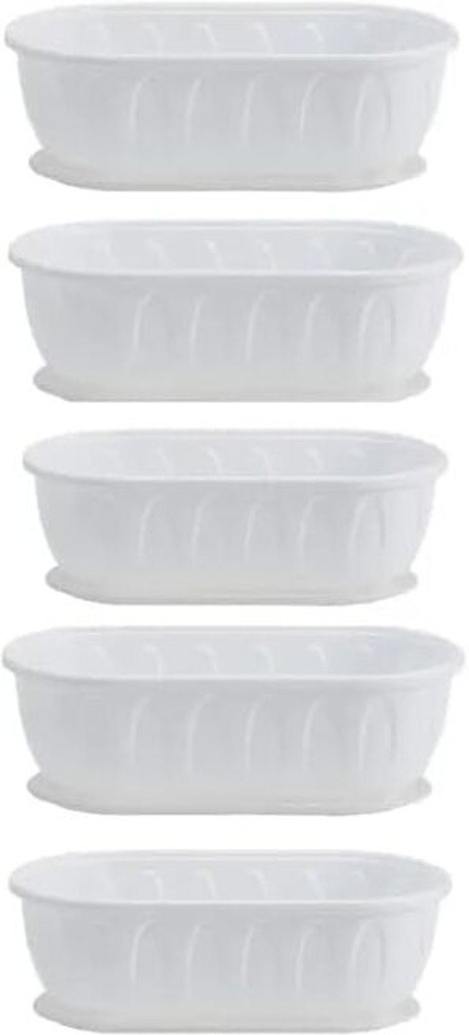 Image of Stylex Store MultiColor Durable Outdoor Indoor Planters with Tray Plant Container Set