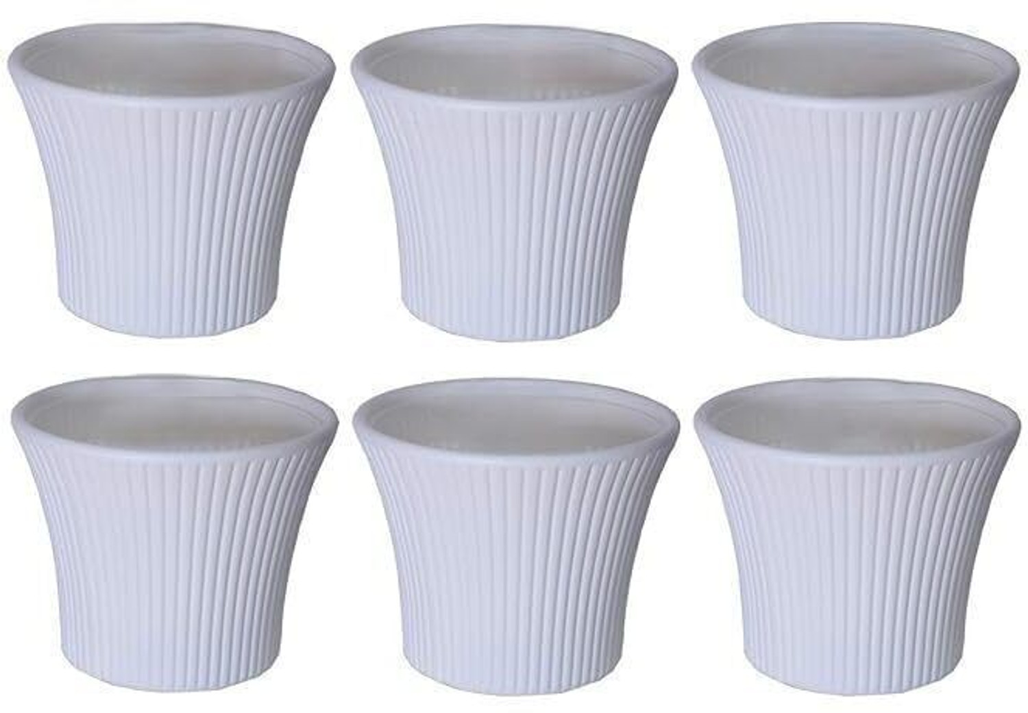 Image of blooming furnancy Sunrise 12 Inches Plastic Flower Pots Planters for Balcony Garden Plant Container Set