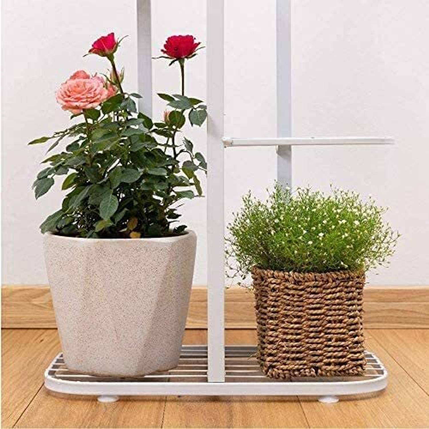 SMART 6 Tier 7 Potted Metal Pot Stand White - Image 5